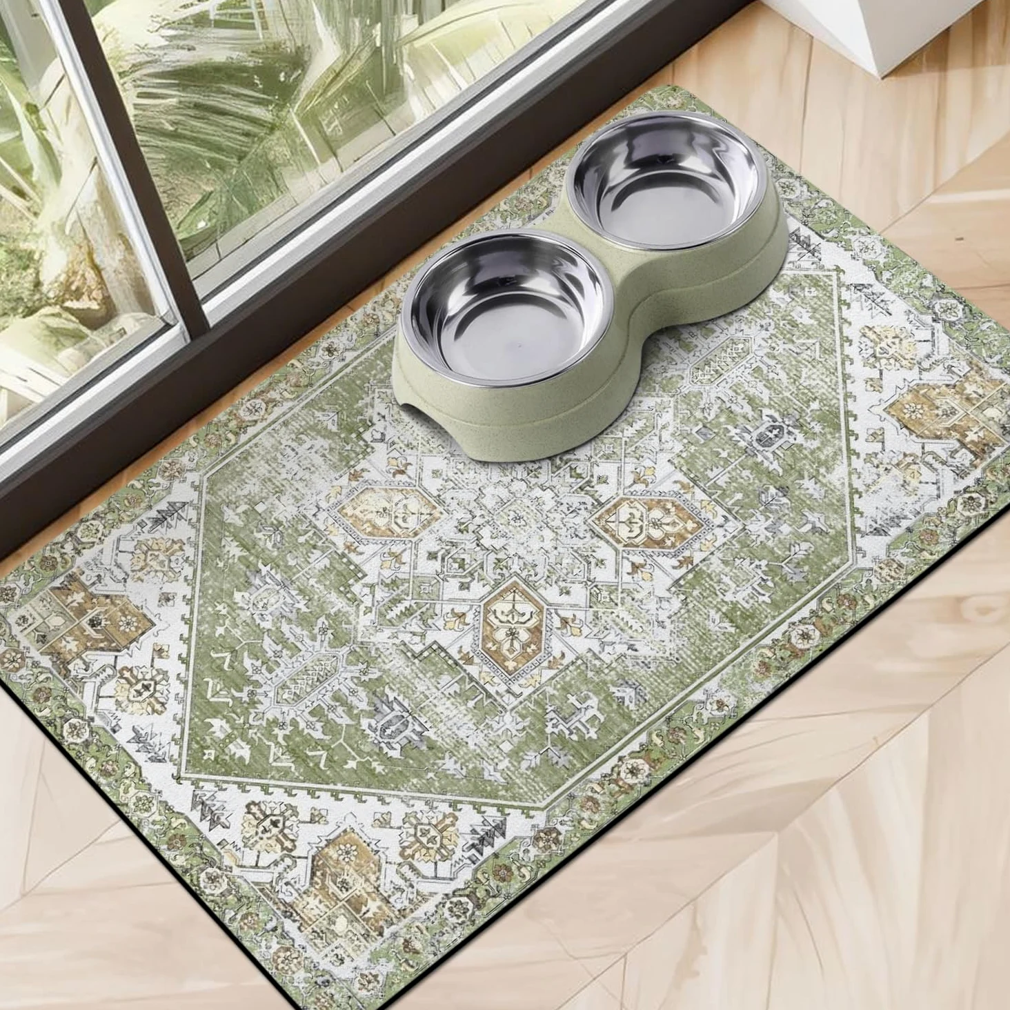 Tapis de nourriture pour chien pour sols, tapis absorbant pour gamelle pour chien pour distributeur de nourriture et d'eau, tapis de nourriture à séchage rapide pour chat
