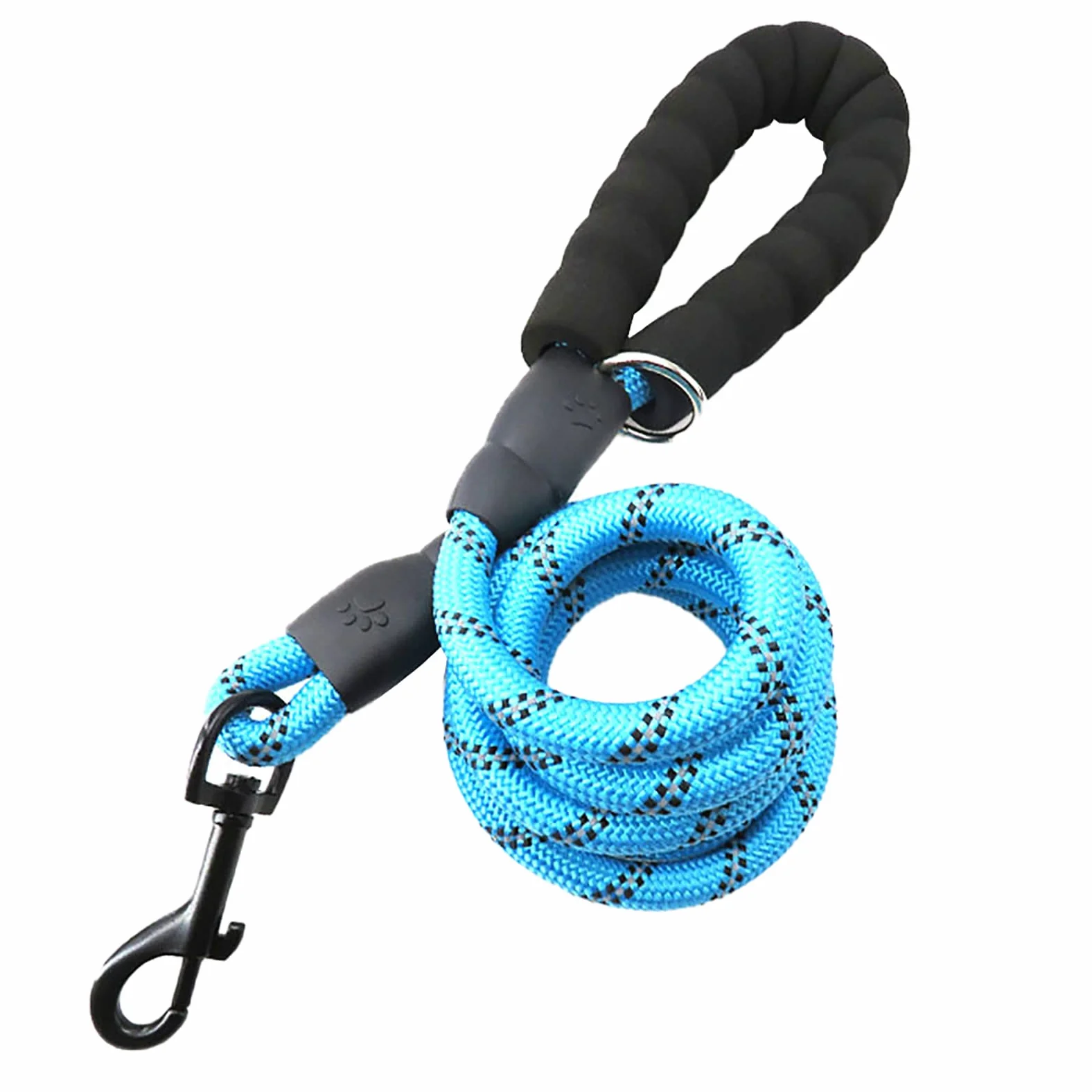 Generic Laisse Chien Corde, Laisse pour Chien en Nylon avec Poignée Rembourrée Douce et des Fils Réfléchissants pour Chiens de Moyenne