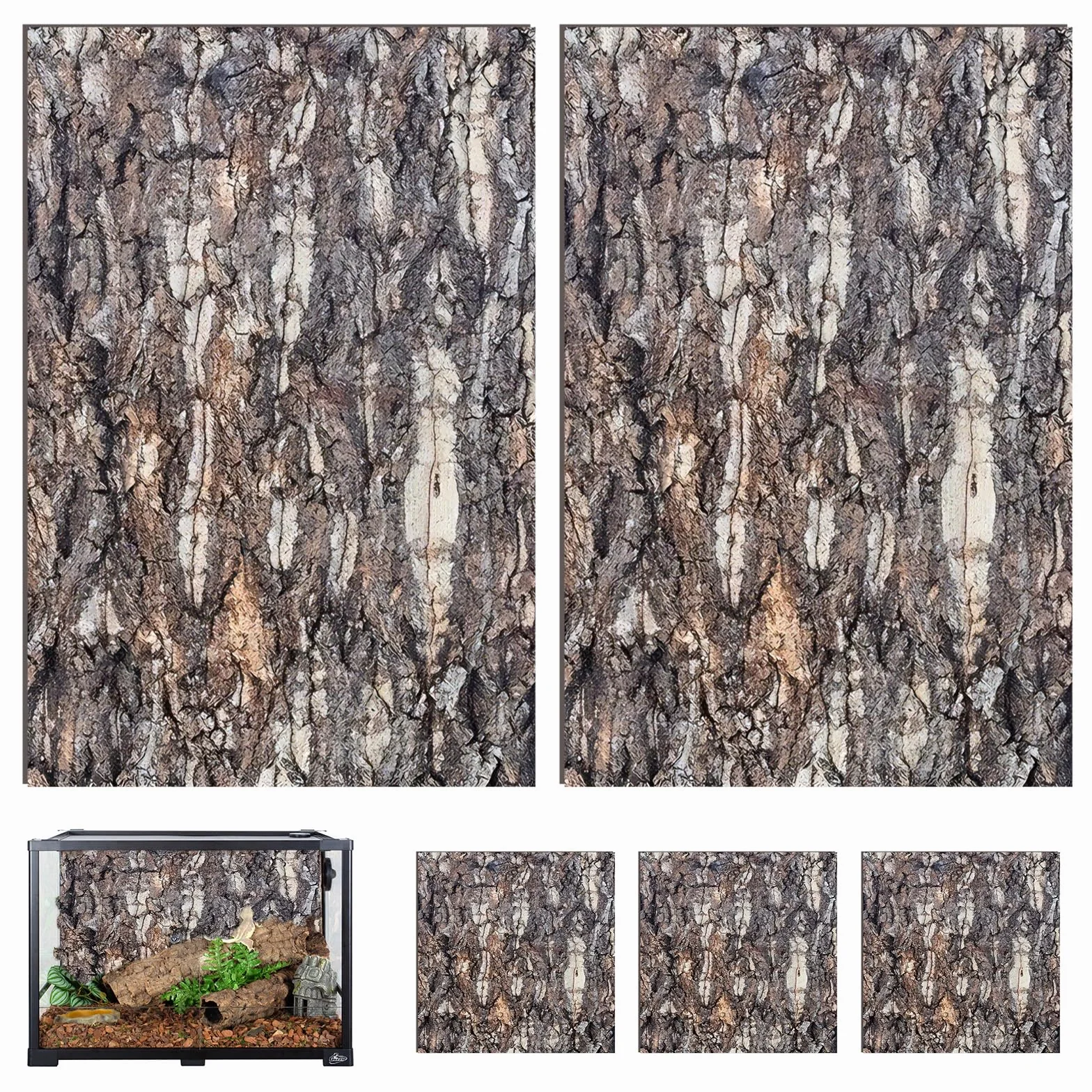 Panneaux Écorce de Liège pour Terrarium 5×5cm 20×30cm Lézard Tortue Gecko