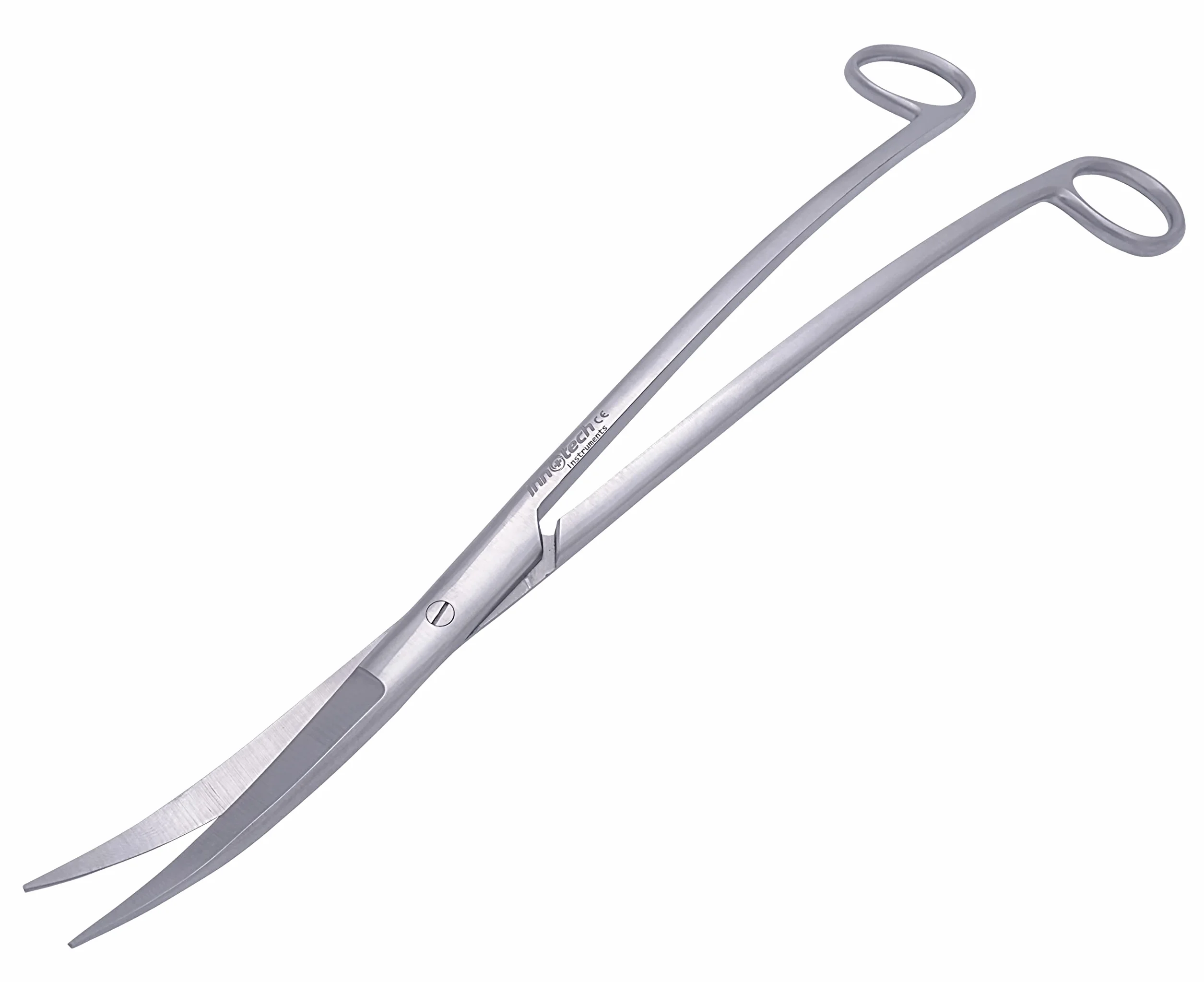 Innotech Ciseaux d'aquarium ondulés noirs 30 cm argent pour plantes aquatiques
