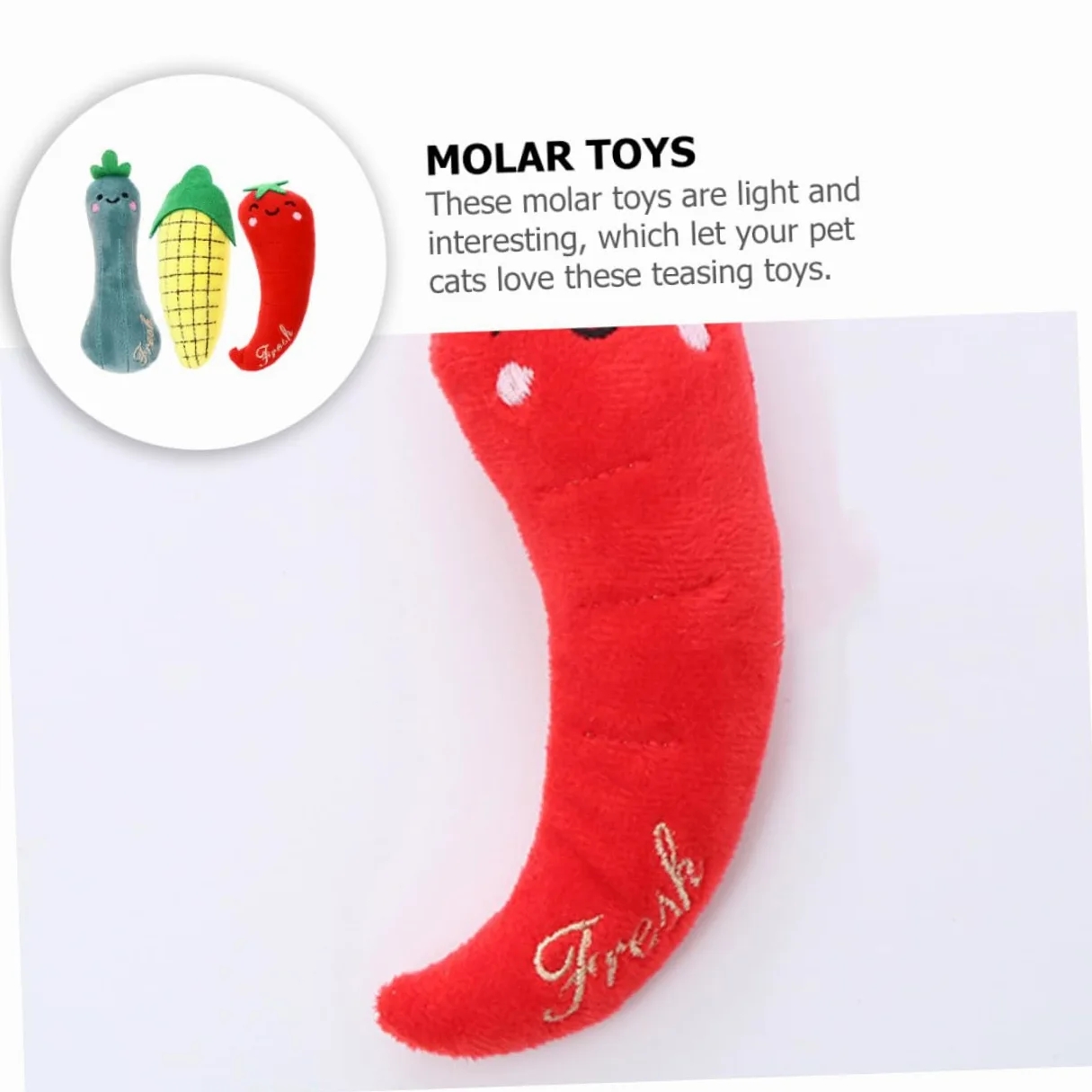 DECHOUS Jouets à Mâcher pour Chat en Peluche Herbe à Chat, Lot de 3 Pièces, Design Mignon et Fonctionnel, pour Chatons D'intérieur