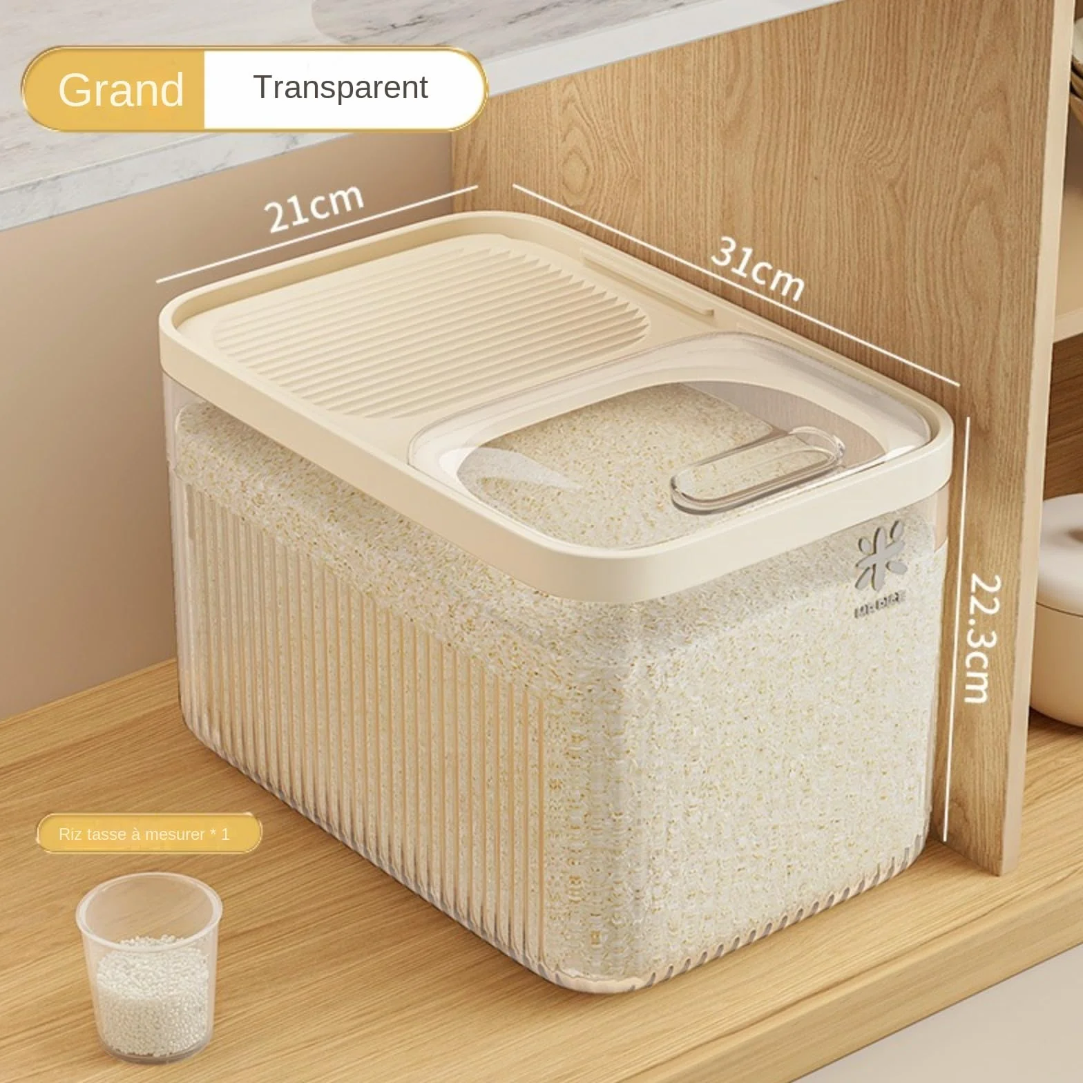 Boite Pour Animaux En Plastique,Capacité 8Kg, Rangement HerméTique Anti-Odeurs, Conteneur Croquettes Chien Et Chats,Pour Aliments, Nourriture Animaux De Compagnie,31X22.3X21CM