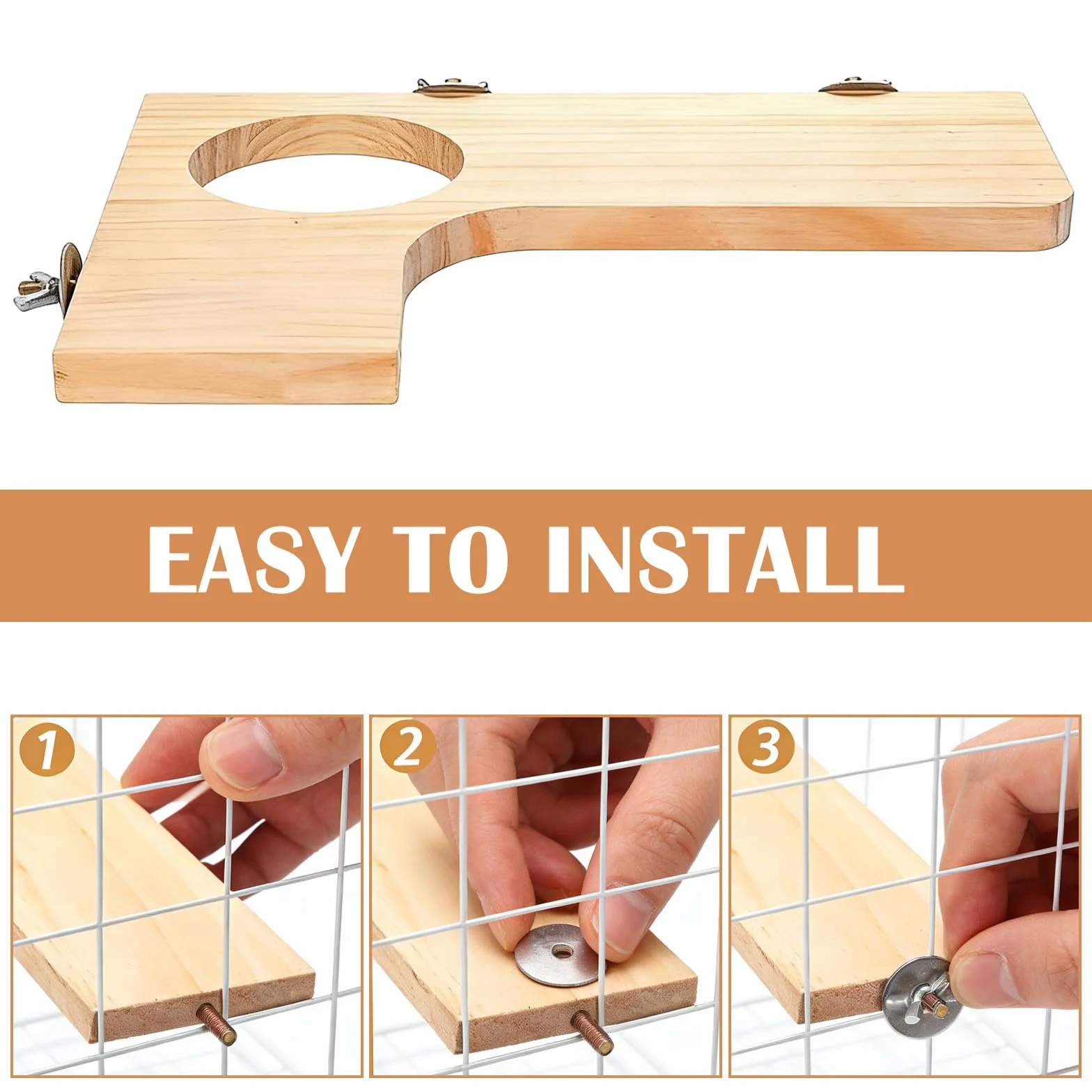 Lot de 10 accessoires pour hamster en bois, jouets pour hamster, plate-forme pour petits animaux, avec planche à sauter, surfaces rectangulaires rondes et 5 balles pour cochons d'Inde, chinchilla