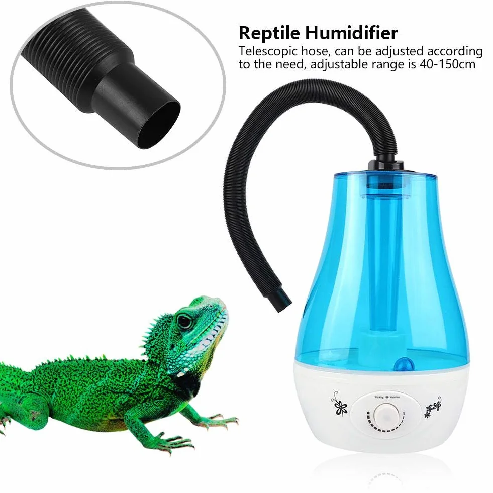 Humidificateur de Reptile, 3L Brumisateur à Reptiles avec Rallonge, Humidificateur de Terrarium Système de Brumisation de Reptiles pour Paludarium/Vivarium/Reptiles/Amphibiens/Herbes(Prise UE)