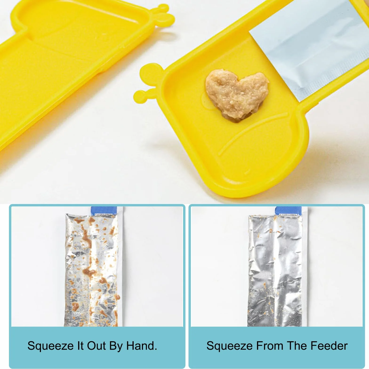 Cuillère à Presser pour Chat, Cuillère à Lécher Chaton, Mangeoire pour Chats Happy Spoon