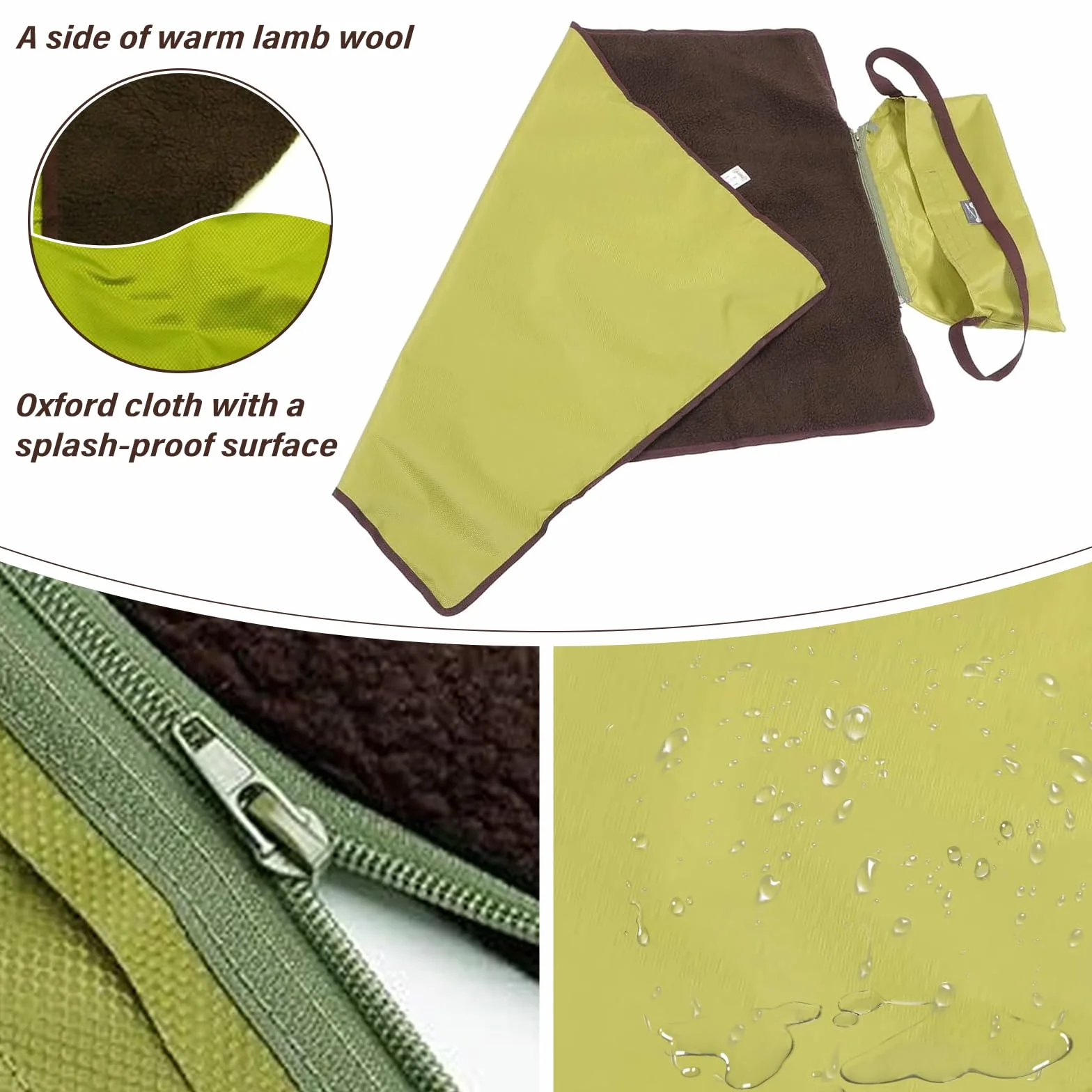 Tapis imperméable pour chien 100 x 70 cm - Couverture d'extérieur pliable et lavable pour voyage animaux de compagnie