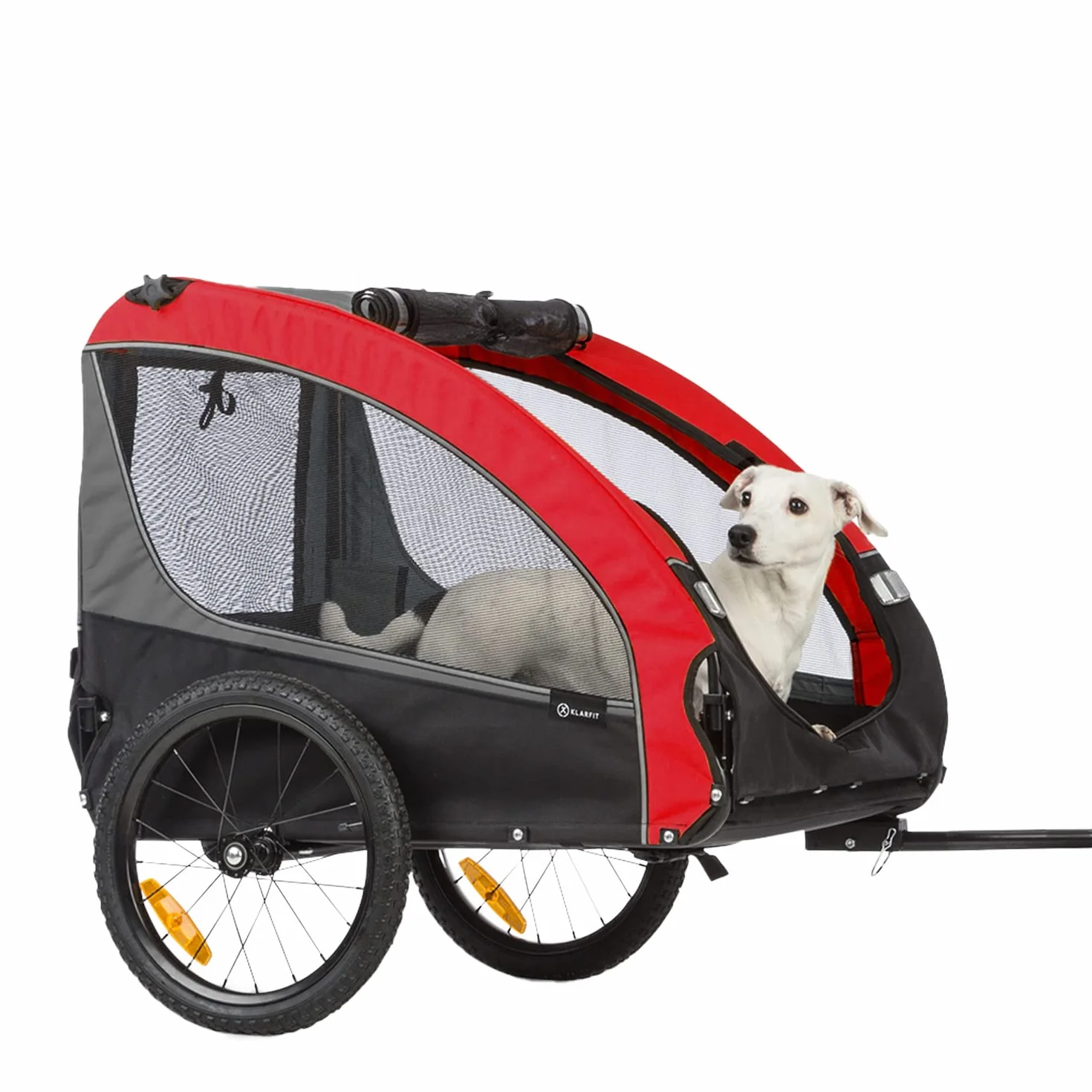 Klarfit Remorque Velo Pliable Chariot Transport Chien Petite Moyenne Taille Toile Oxford 282L 40kg