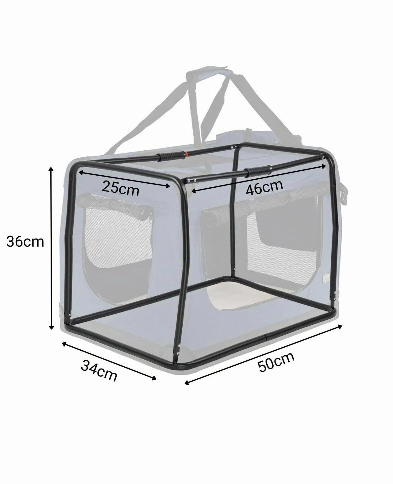 Lionto Caisse de Transport Pliable pour Chien Chat 50x34x36 cm Tissu Oxford Robuste