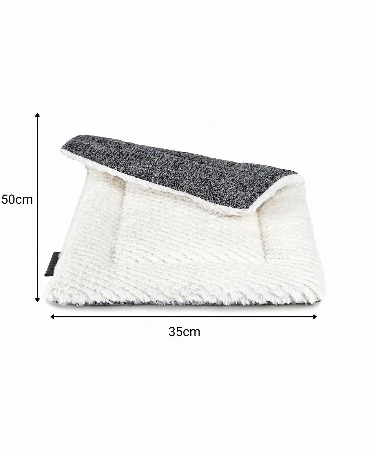 Couverture réversible Chaude pour Chiens et Chats 50x35 cm, Lavable, Protection Contre Le Froid, Gris