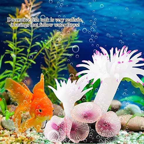 Décorations artificielles Plantes coralliennes pour aquarium Simulation naturelle Corail Blanc