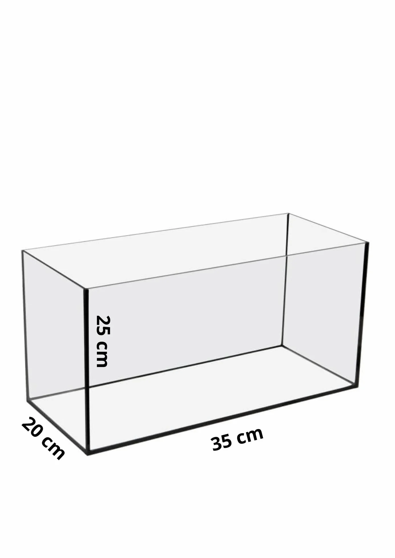 Cuve en Verre Extra-Clair pour Aquarium - Base de Votre Aquarium - 15 litres - 35x20x25 cm - Grande Résistance -Fabrication Européenne