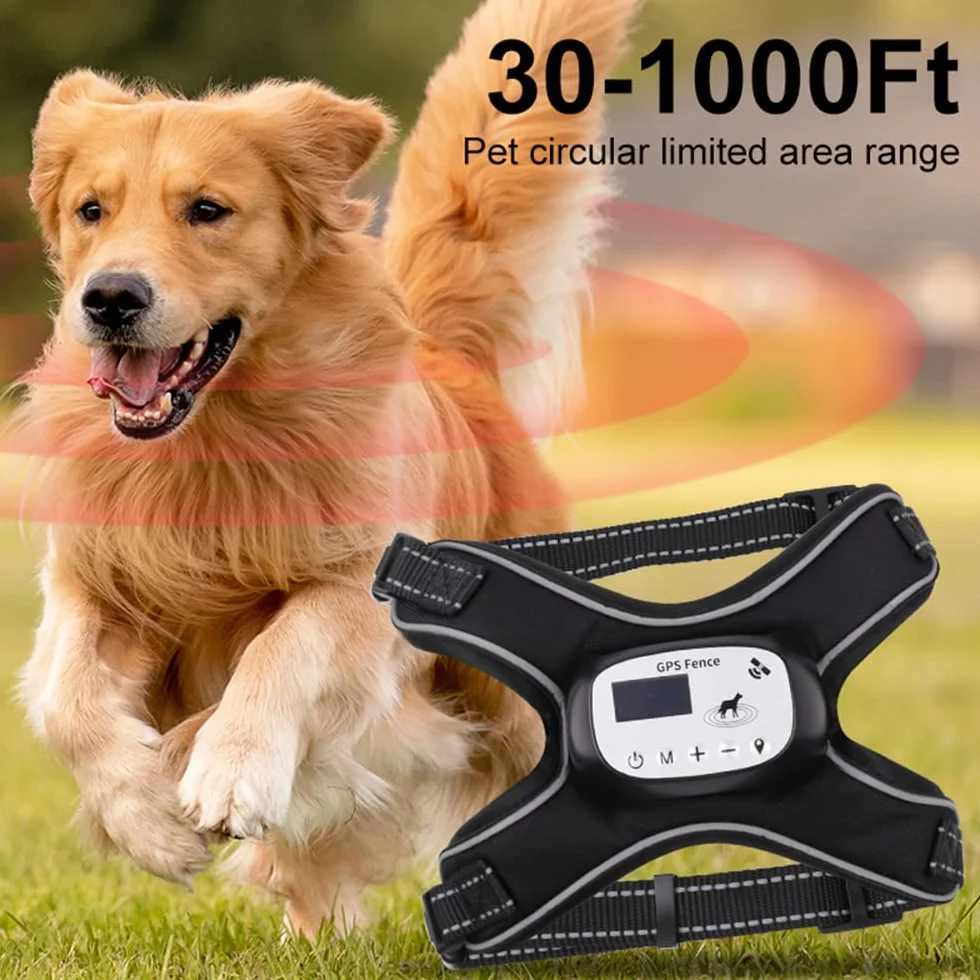 Pilipane GPS Wireless Dog Fence avec 3 Modes de Formation Système de Clôture Rechargeable pour Animaux de Compagnie