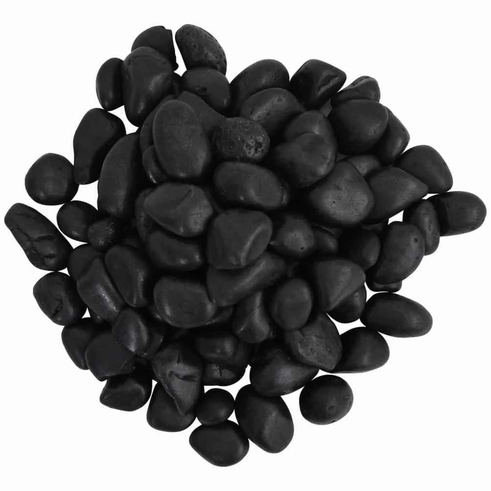 Générique Galets polis 10 kg Noir 2-5 cm Décorations pour Aquariums,155327