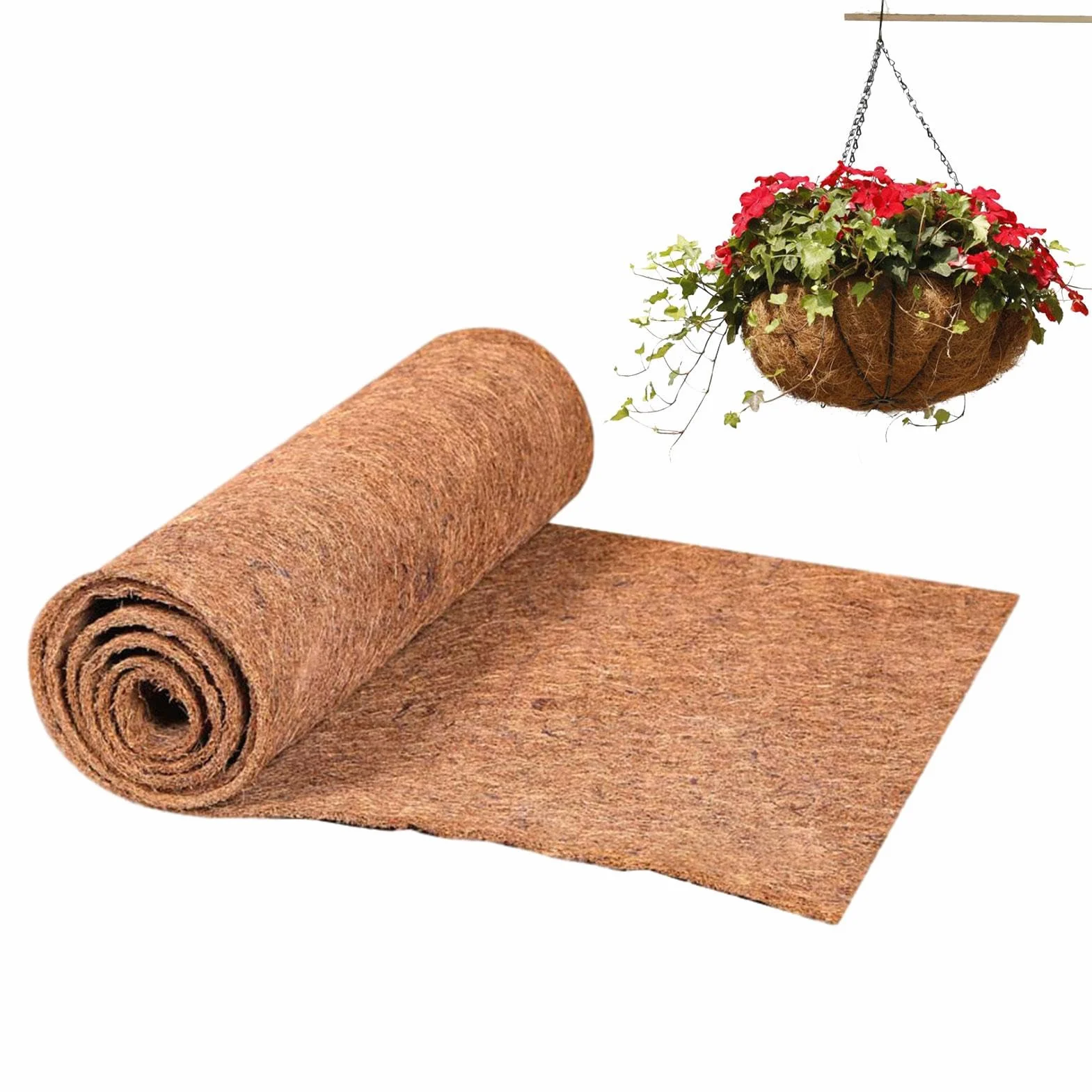 Tapisserie Coco 30x100cm Naturelle Reptile Terrarium Litière Tapis Fibre Noix Coco