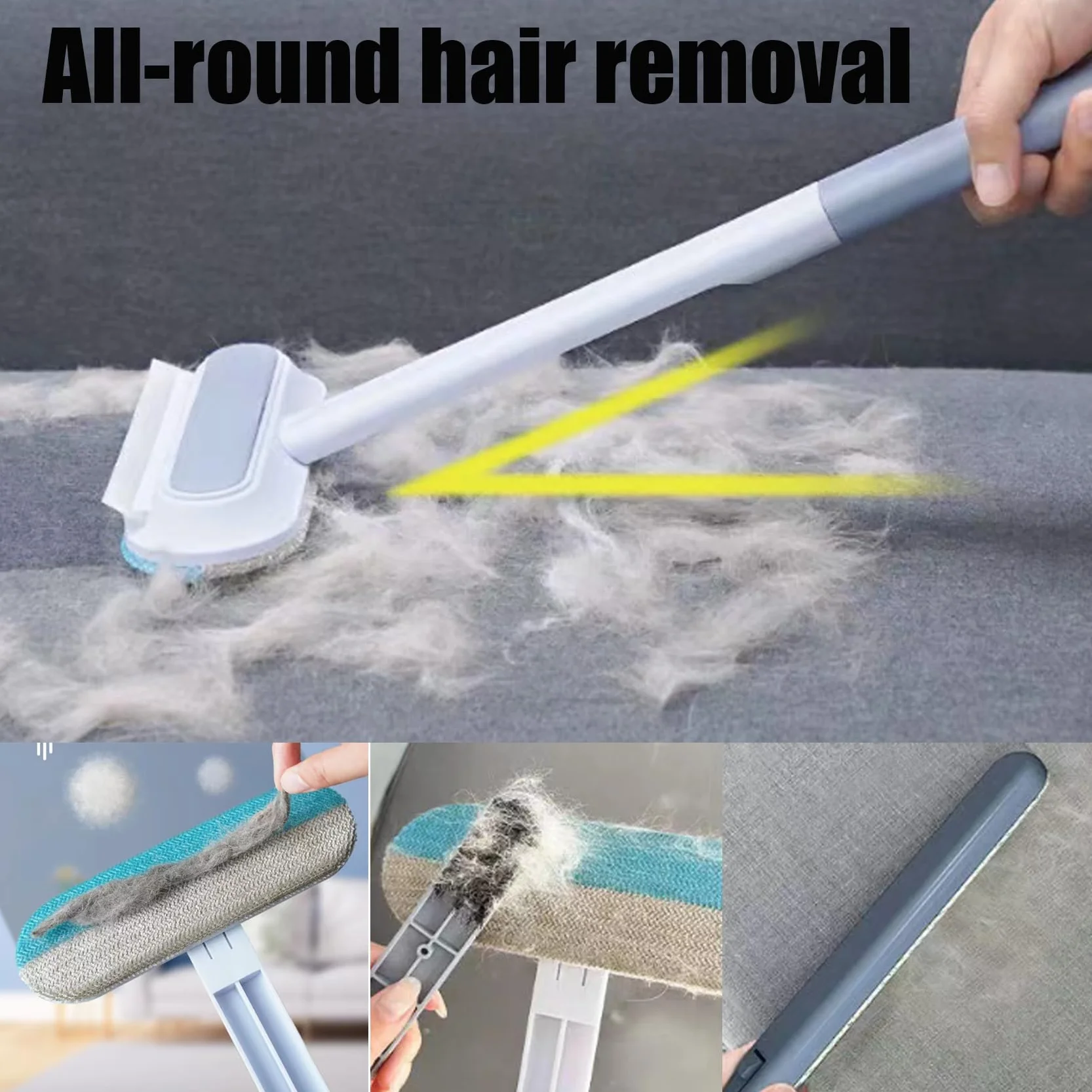 4 In 1 Pet Hair Remover, Durable, Reusable, Washable Lint Cleaner for Dog and Cat Furniture Carpets Clothing Bedding
