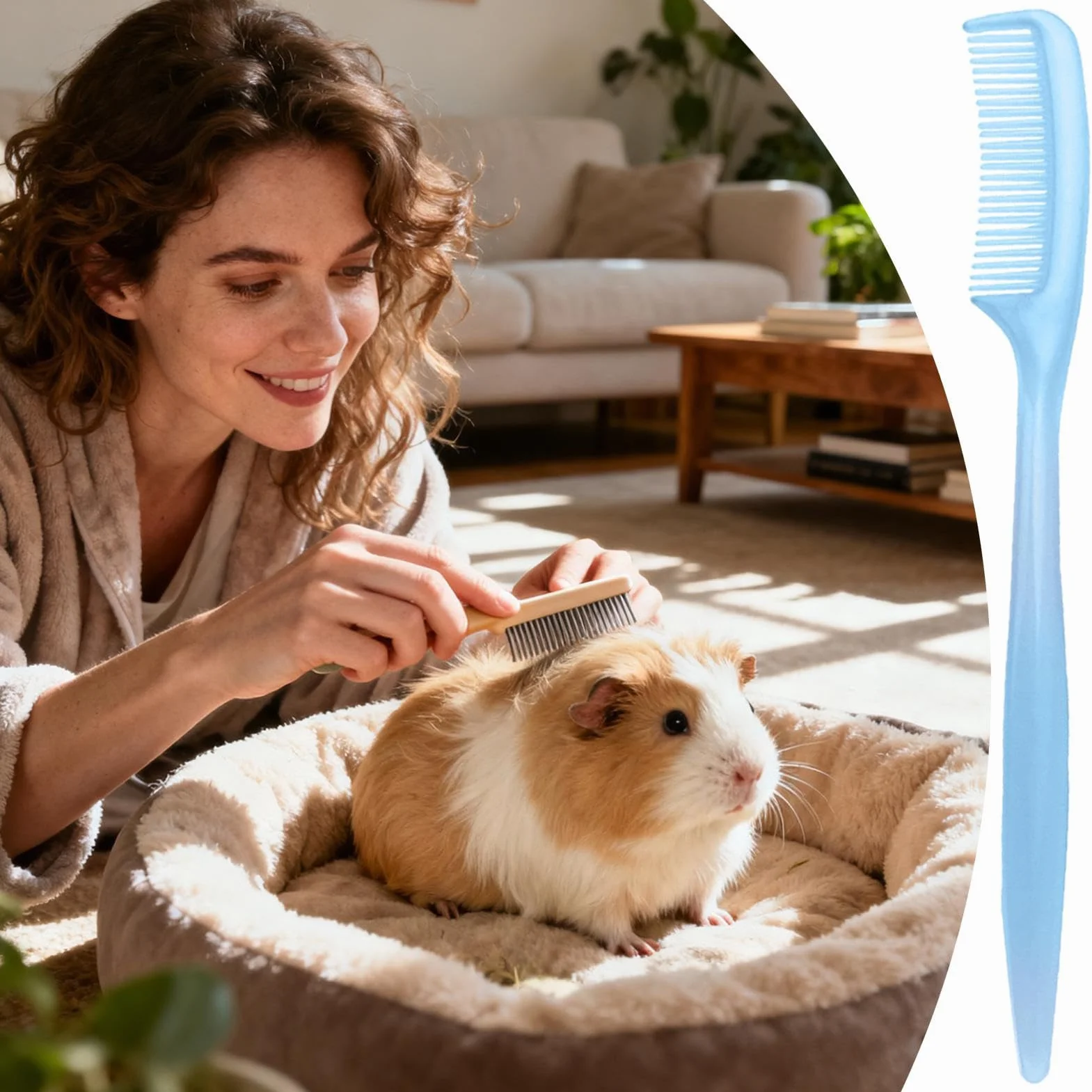 Brosse de nettoyage pour petits animaux | Brosse de nettoyage pour hamster, furet d'intérieur, pelage, peau sensible, soins quotidiens