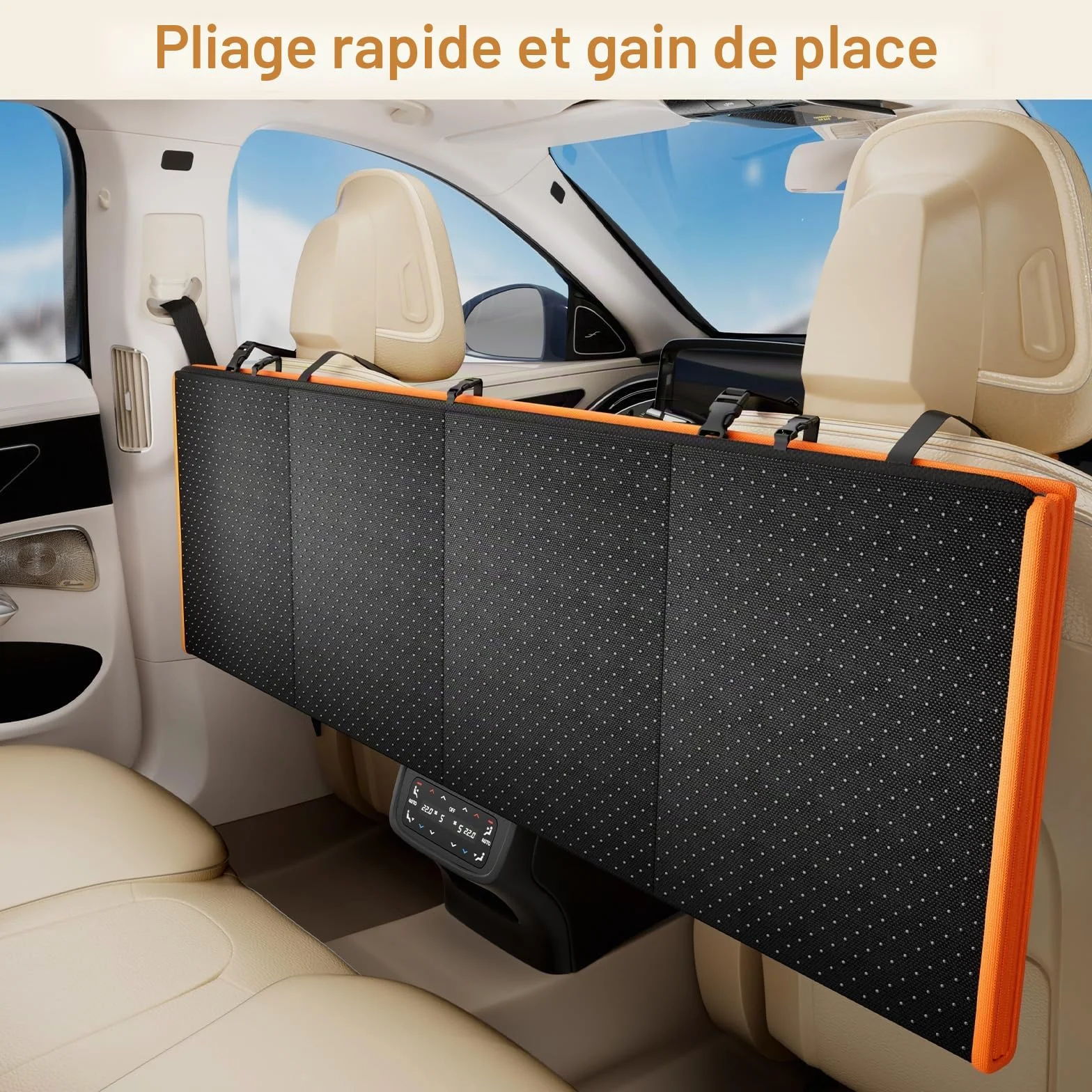 Housse Voiture Chien Pecute 132x62 cm Panneaux durs Support 150 kg Couverture Complète Siège Arrière