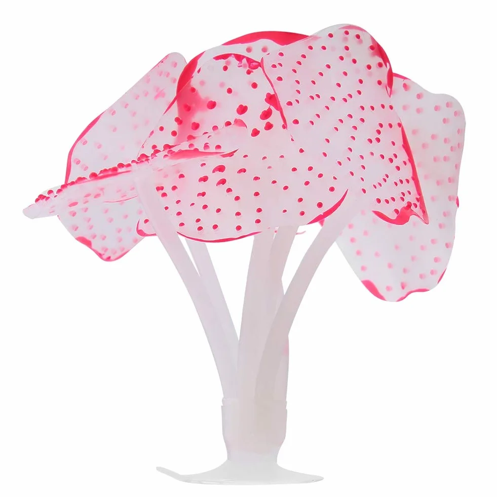 Decoration d'Aquarium Artificielle Rouge 8cm x 4.5cm 1 Unite