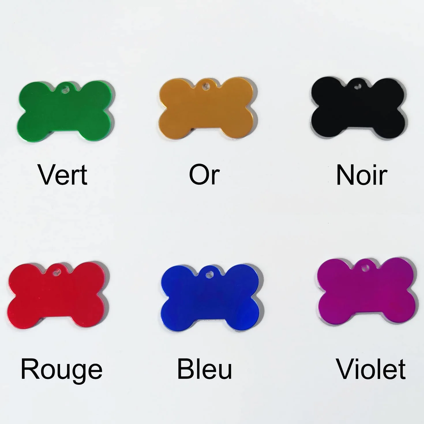 médaille chien et chat gravée personnalisée protection vernis +anneau différents coloris