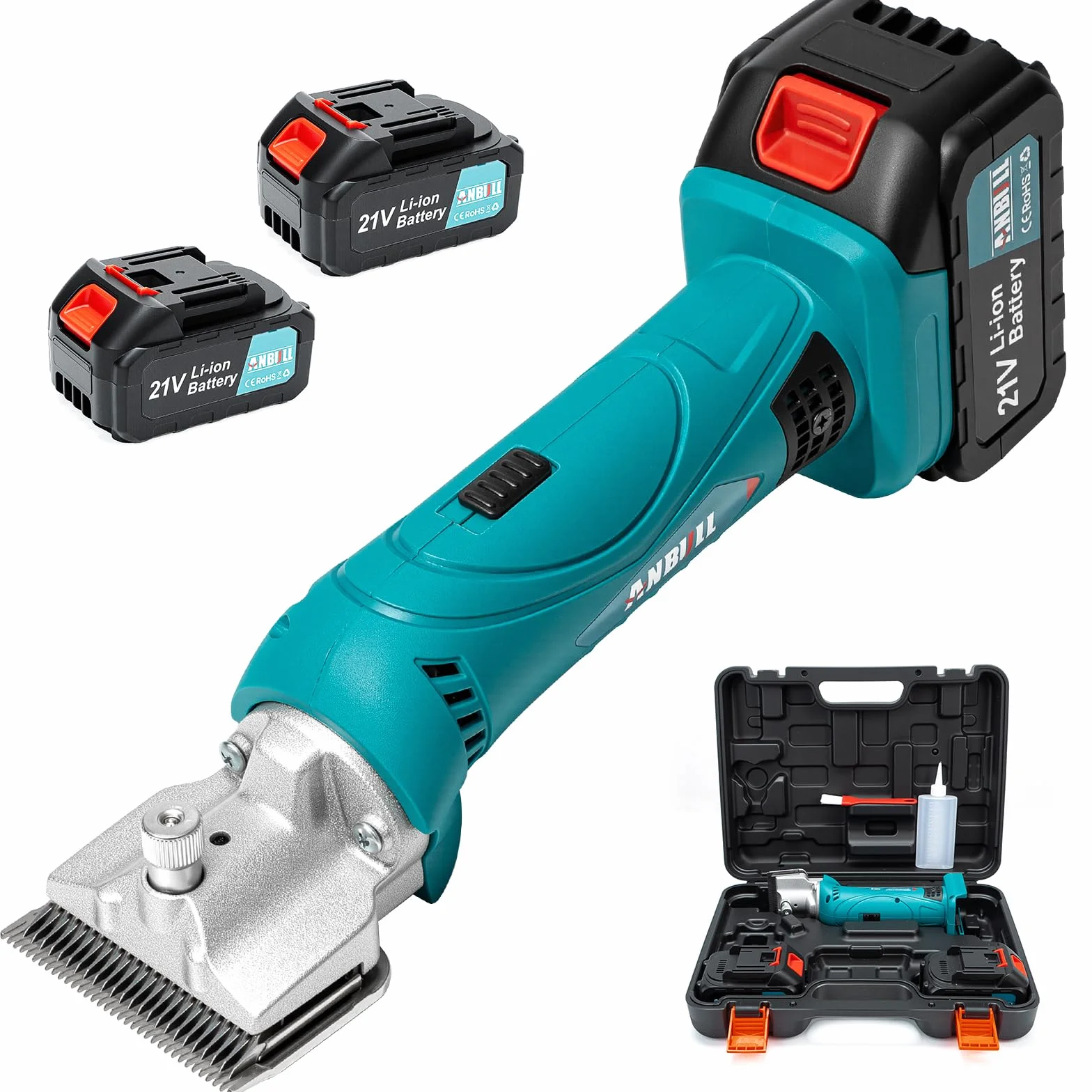 Anbull Tondeuse sans fil chevaux 2 batteries 4Ah 2800 RPM 6 vitesses professionnelle