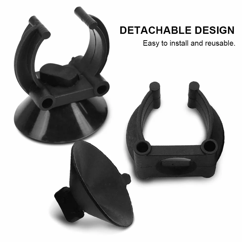 DONGKER 10 PCS Ventouses Chauffantes pour Aquarium, Lampe de Plongée Ventouse Gel de Silice Ventouse avec Clips pour Fish Tank