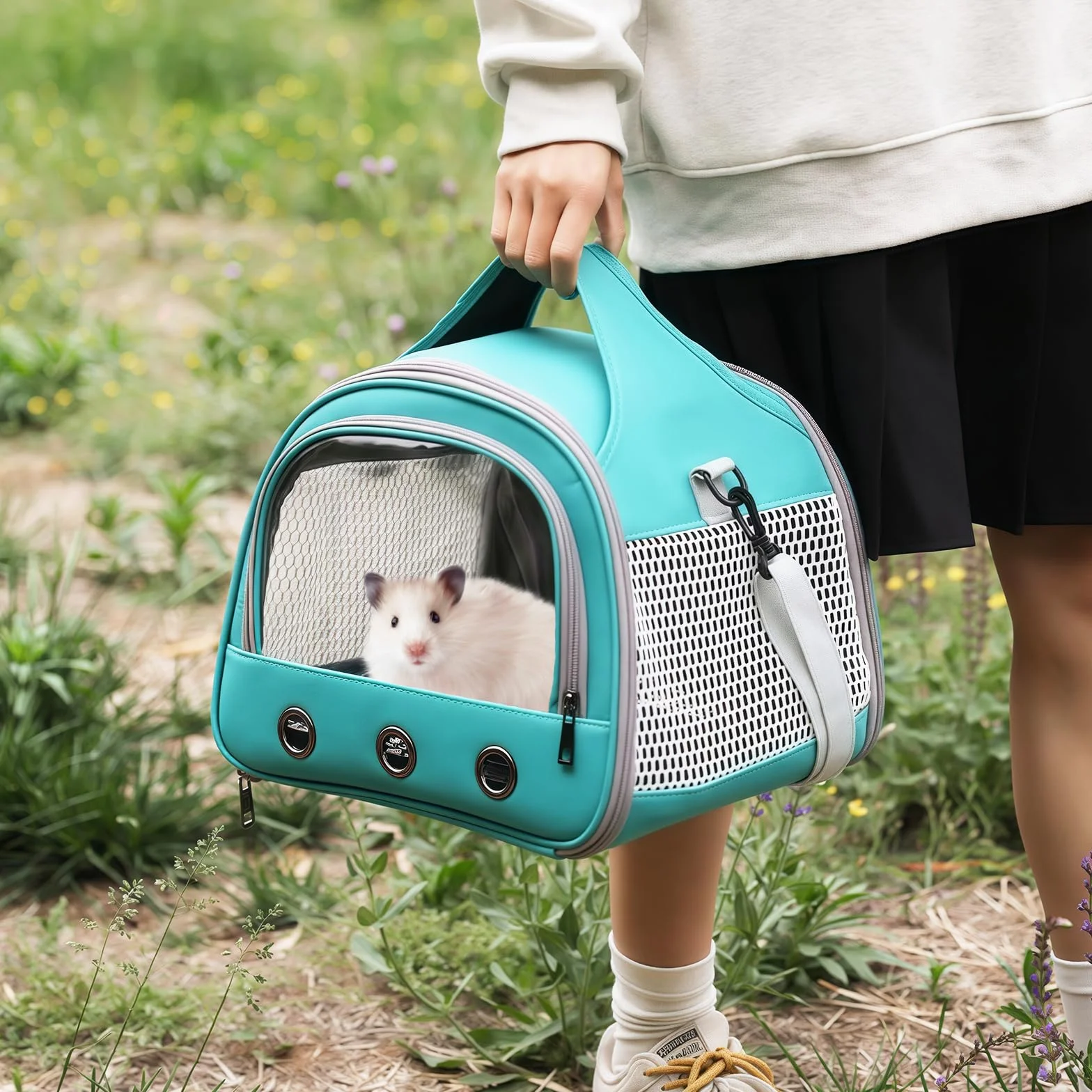 Sac Transport Chat Chien avec Matelas 30x27x21cm