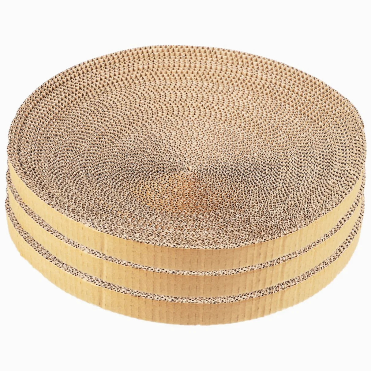 POPETPOP 3 pièces Nid de chat en papier ondulé Jouet grattoir pour chats Remplacement de griffoir pour chats Naturel noyau de remplacement carton ondulé Accessoires en carton