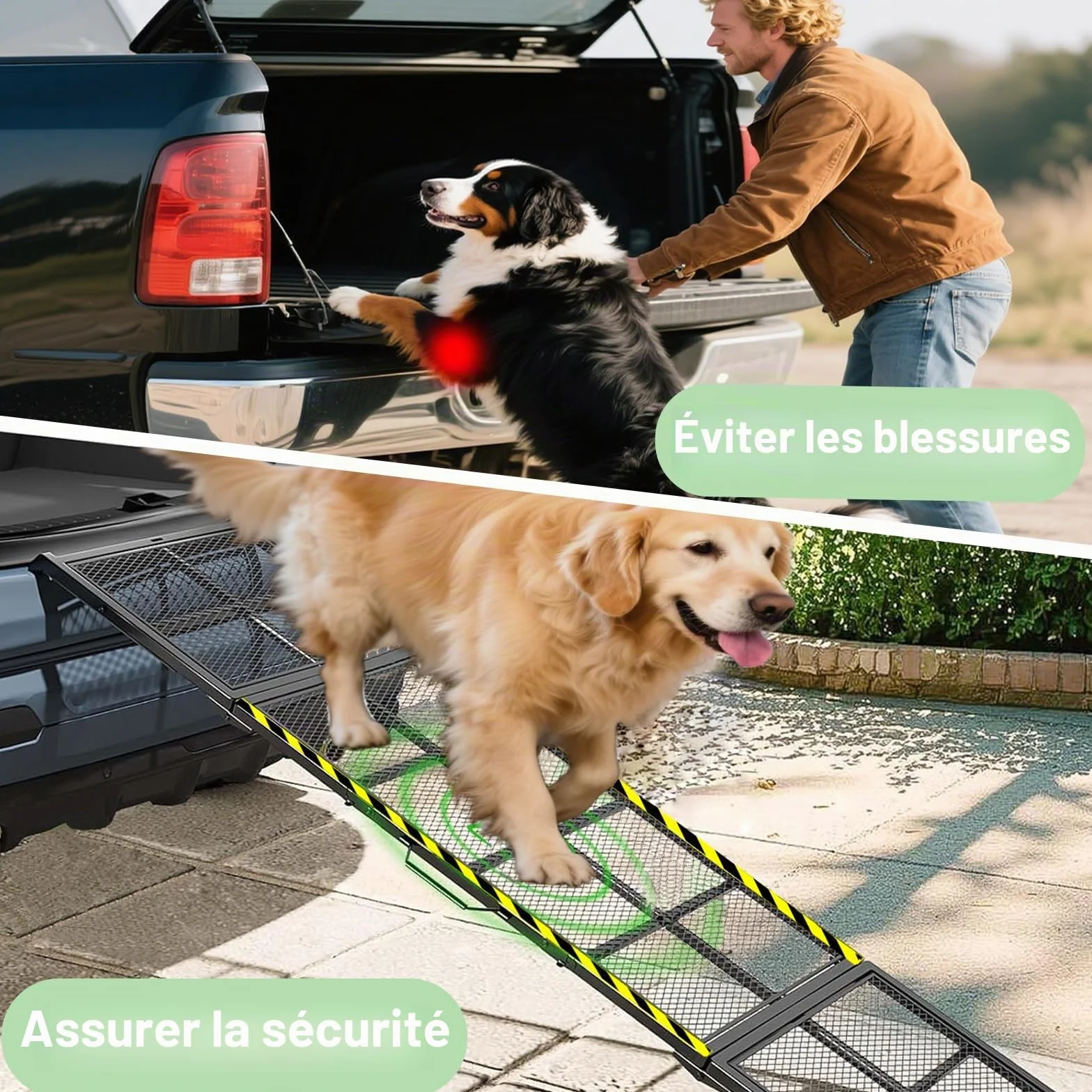 Rampe d'escalier pliable extra longue pour voitures, 190 cm, rampe d'escalier portable pour chien jusqu'à 180 kg, escalier pliable pour chiens de grande race, monter dans une voiture, un SUV, un