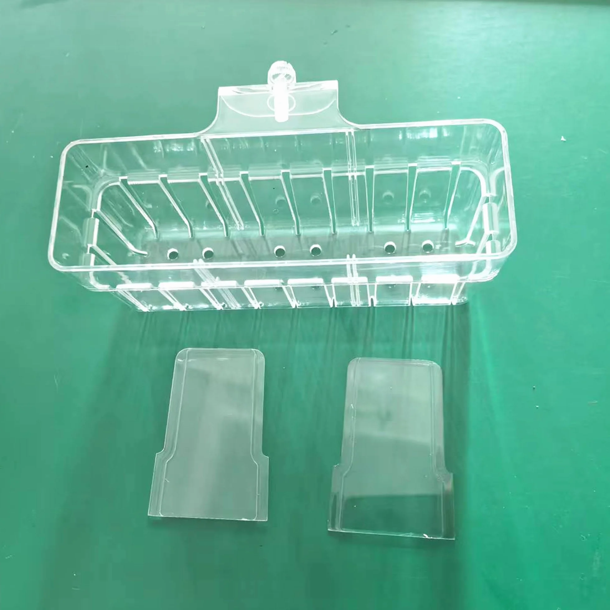 Lot de 2 supports de plantes d'aquarium à 3 cellules, support suspendu pour aquarium, décoration