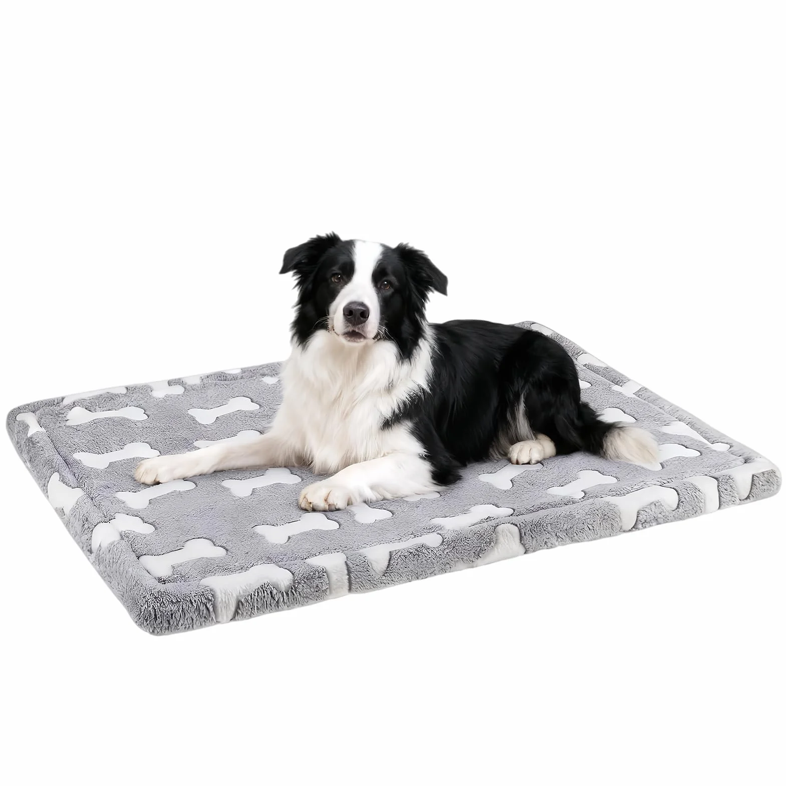 Tapis de lit pour Chien Housse Lavable Mousse à mémoire de Forme imperméable Base antidérapante Doublure Lavable Amovible