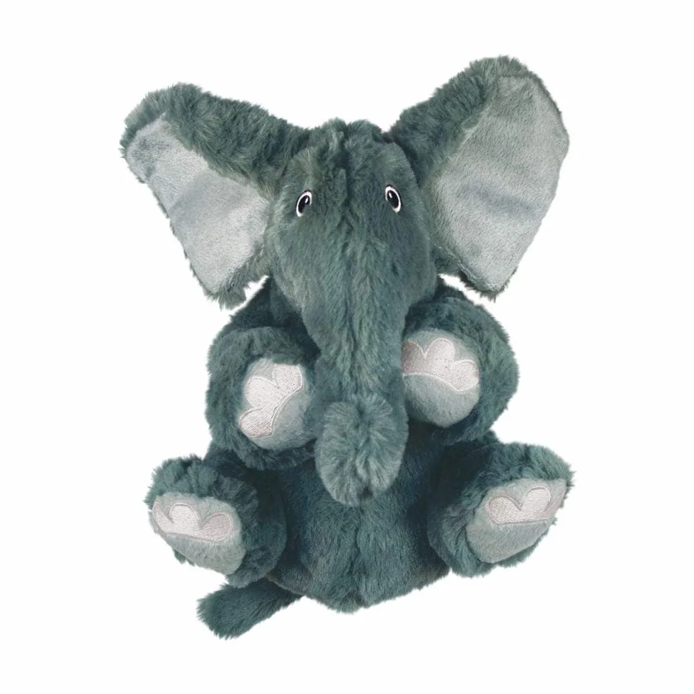 Kong Comfort Kiddos Elephant Jouet en Peluche avec couineur Amovible pour Chiens