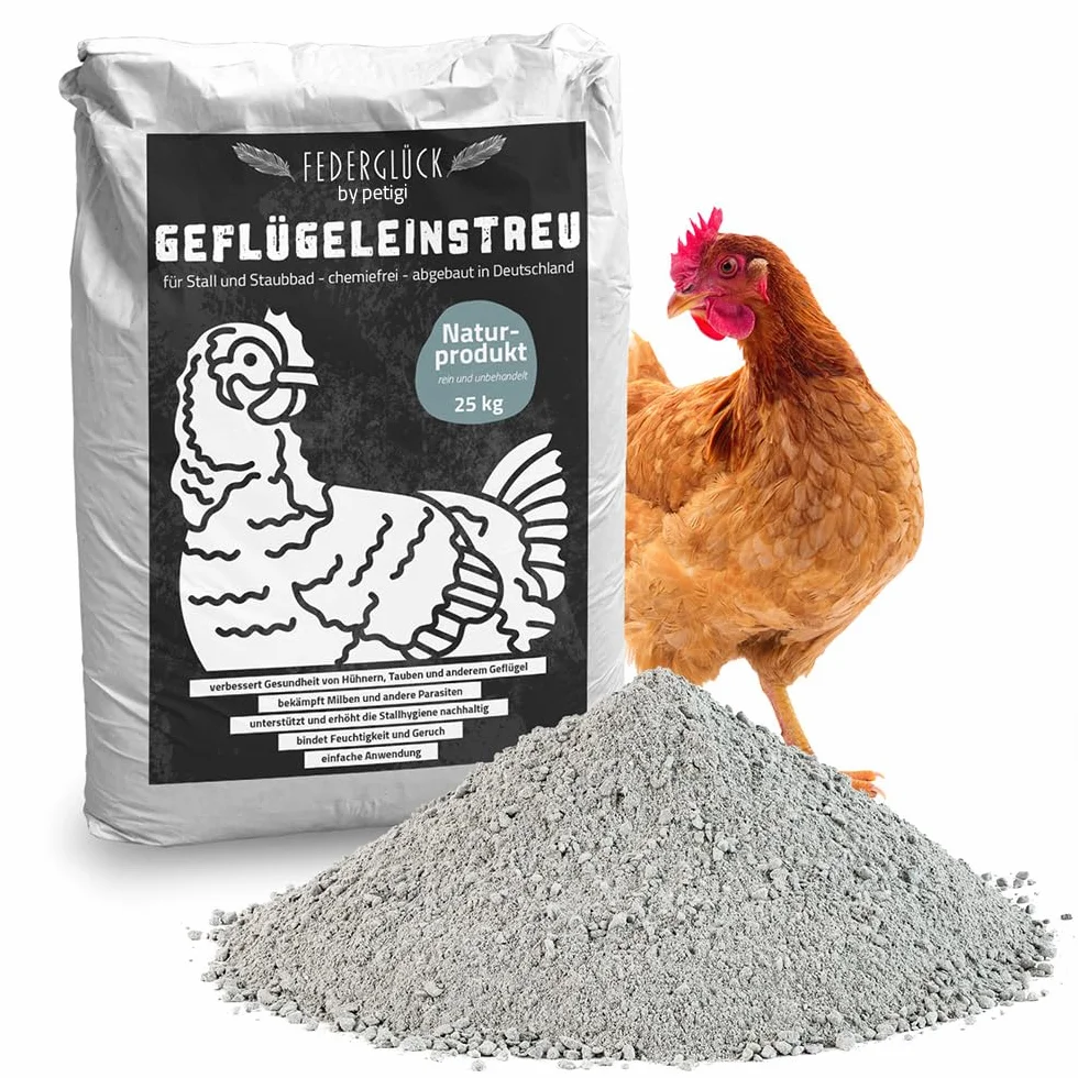 Petigi Federglück Bain de Sable pour Poules 25 kg Anti-acariens Protection Naturelle