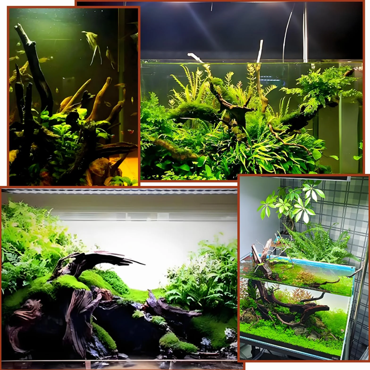 Racine Aquarium Bois Naturel Bois Flotté 8-15 CM Decoration Aquarium Décoration D'intérieur