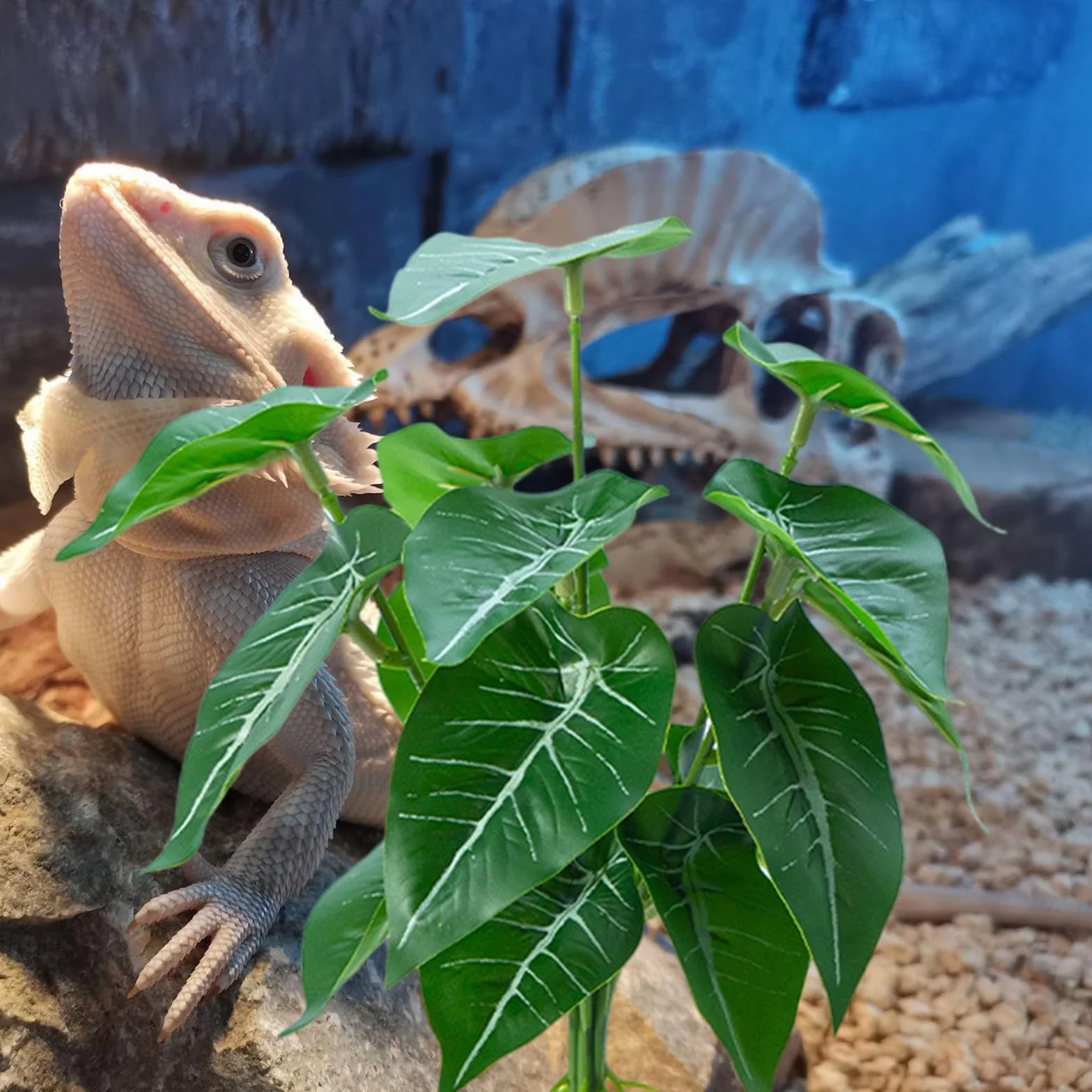 Plante pour reptiles - Plante flexible - Terrarium - Jungle Habita - Pour lézards et serpents - Décoration fausse plante
