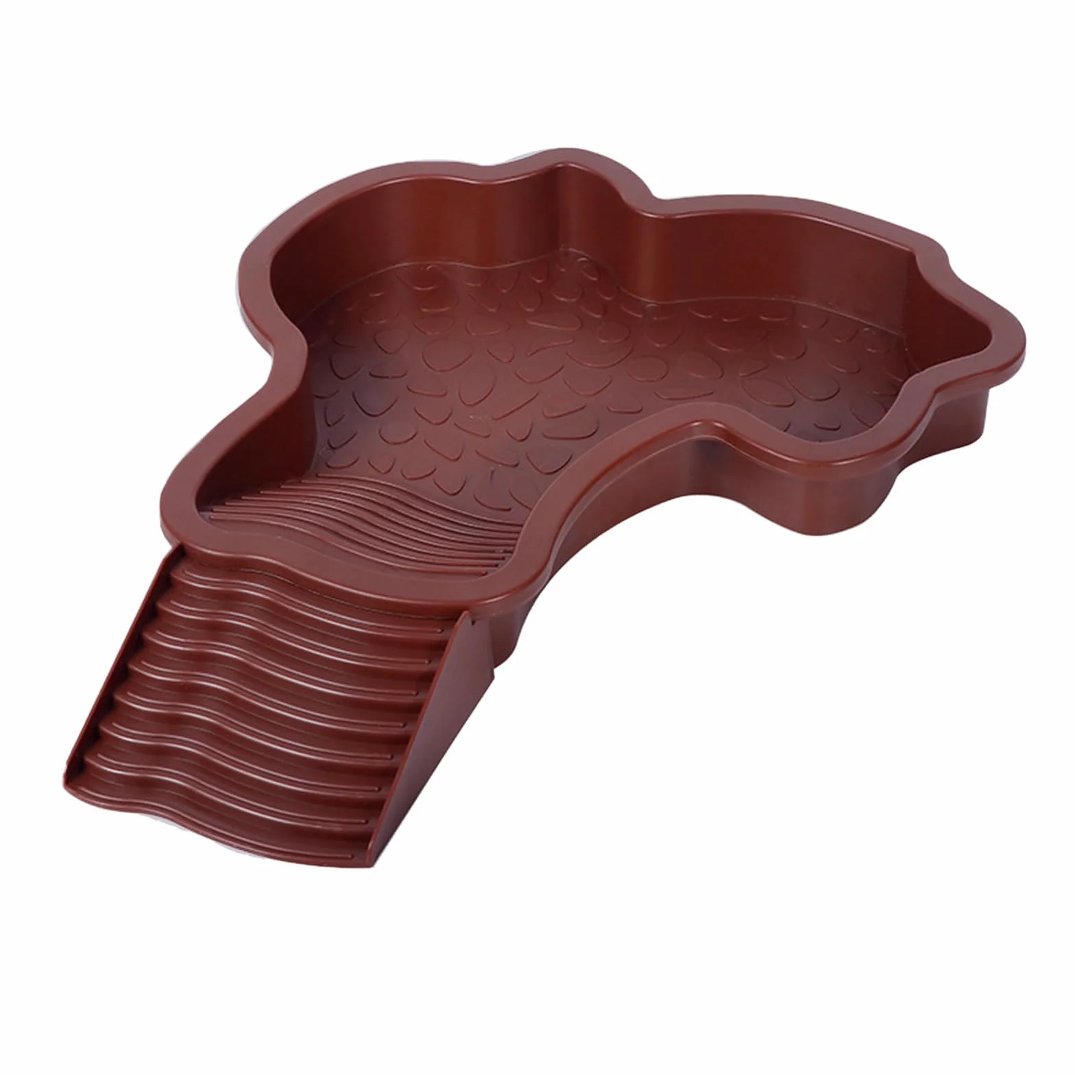 Piscine Tortue Terrestre Mangeoire Plat d'eau Bassin pour Tortue avec Rampe Bol d'eau pour Reptiles avec Échelle Abreuvoir pour Tortues Bassin pour Animaux pour Aquarium Rouge
