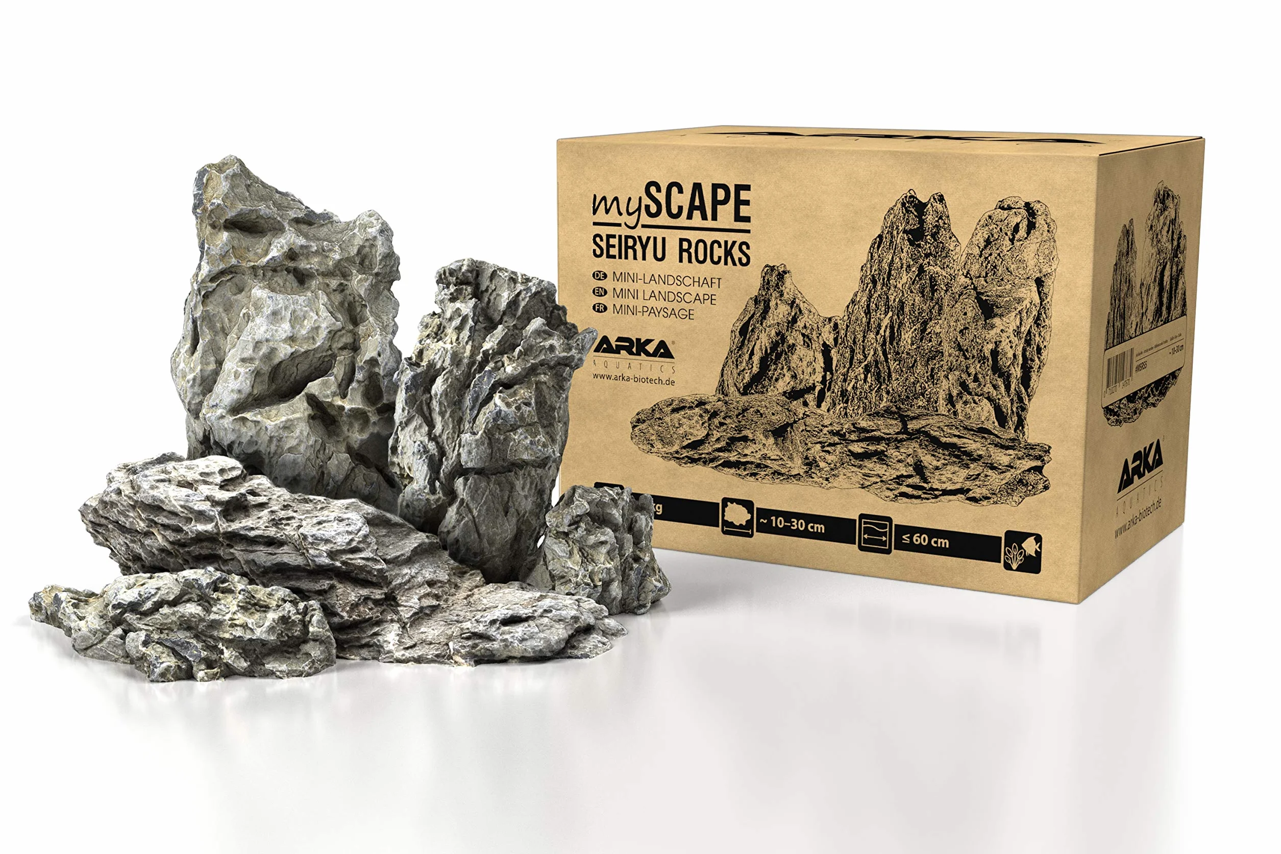 ARKA mySCAPE-Rocks Seiryu Pierres Naturelles d'aquascaping pour Aquariums d'Eau Douce et Terrariums