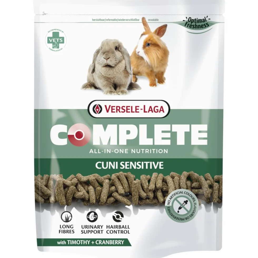 Versele-Laga Complete Cuni Sensitive 500 g Aliment Complet pour Lapins Granulés Tout-en-Un