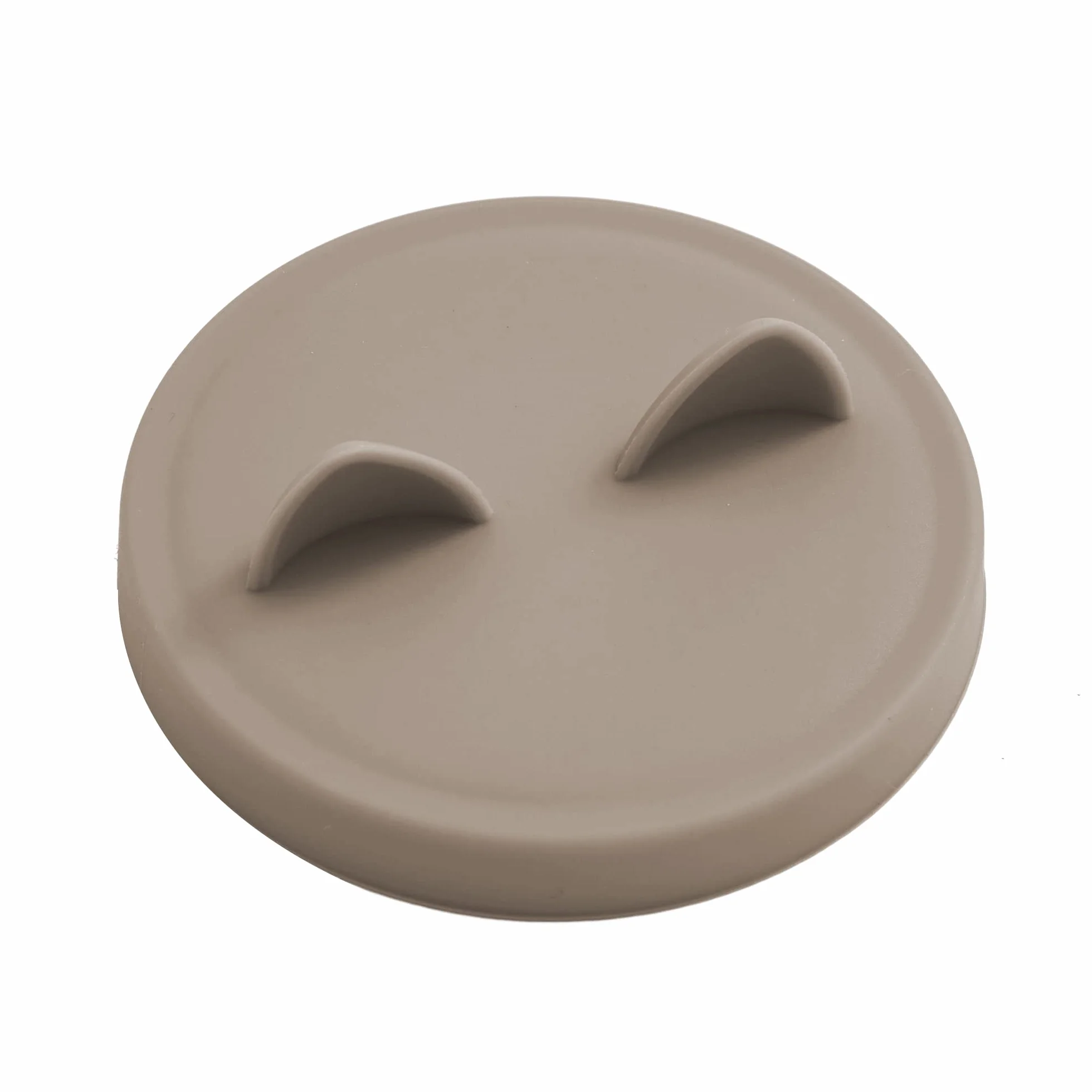 OHMO Couvercle Silicone Alimentaire, Couvercles Conserve en Silicone sans BPA, Petite Taille 70-85 g, Beige, Set de 2