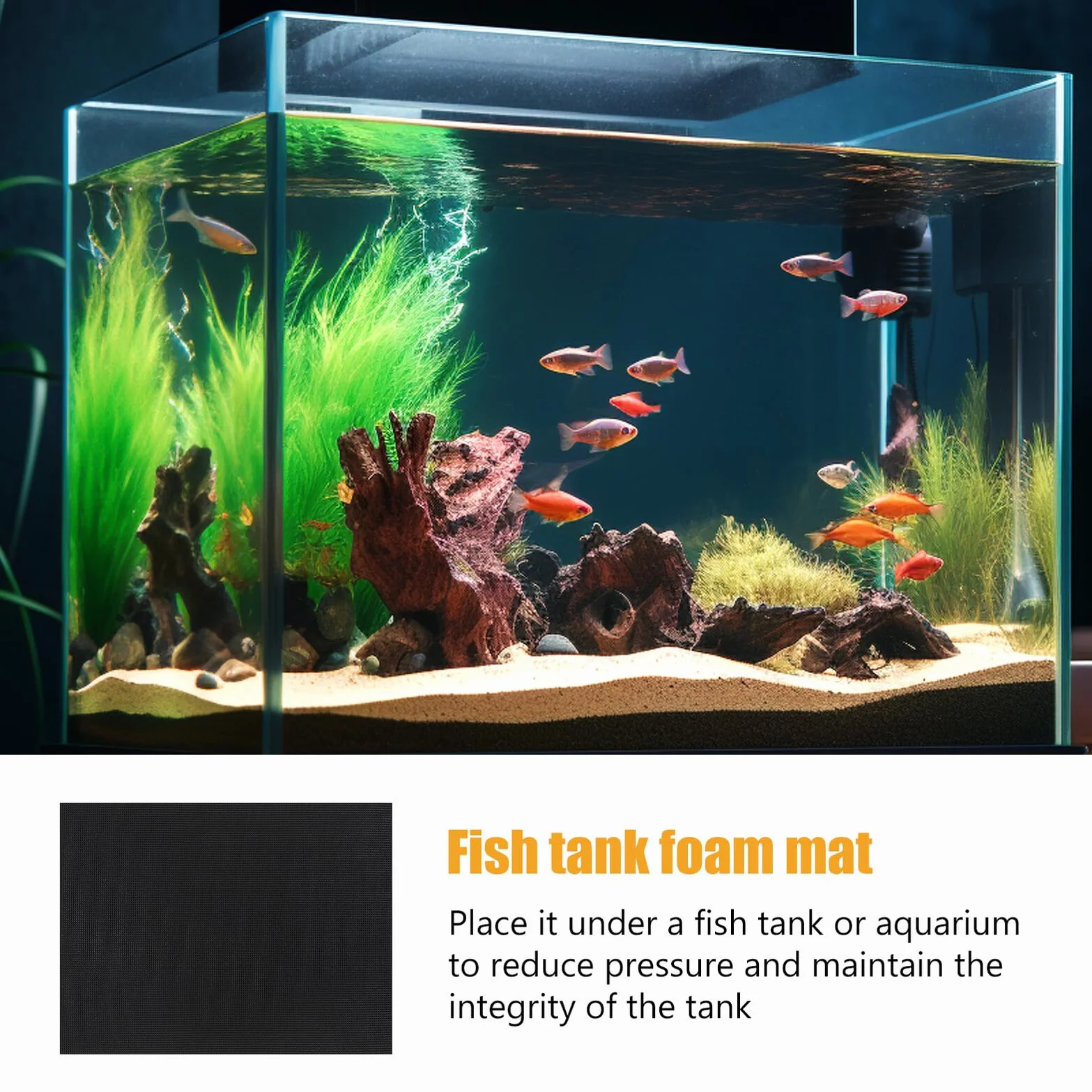 Tapis de Protection pour Aquarium Matelas Épais Mousse Antidérapant
