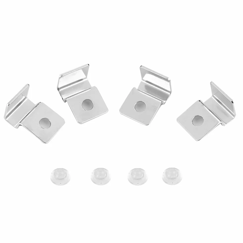 KIMISS Support de Support Aquarium Couvercle de Réservoir de Poisson en Acier Inoxydable 5mm 4 Pièces
