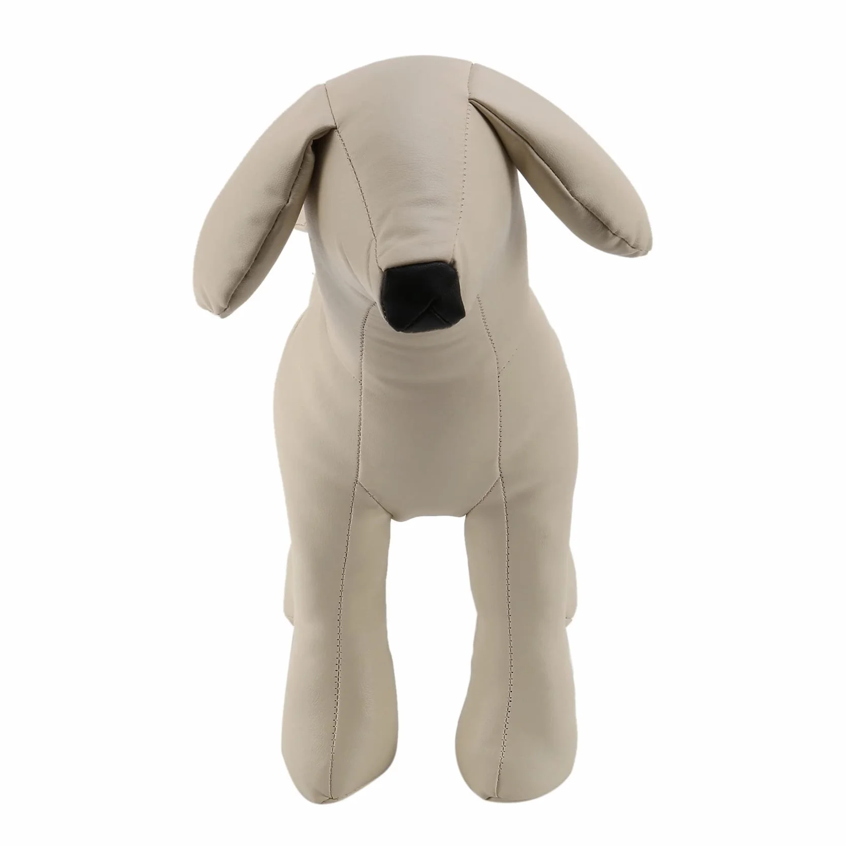 Mannequin Chien Cuir Modèle Chien Position Debout Mannequin Affichage Animal Compagnie Blanc