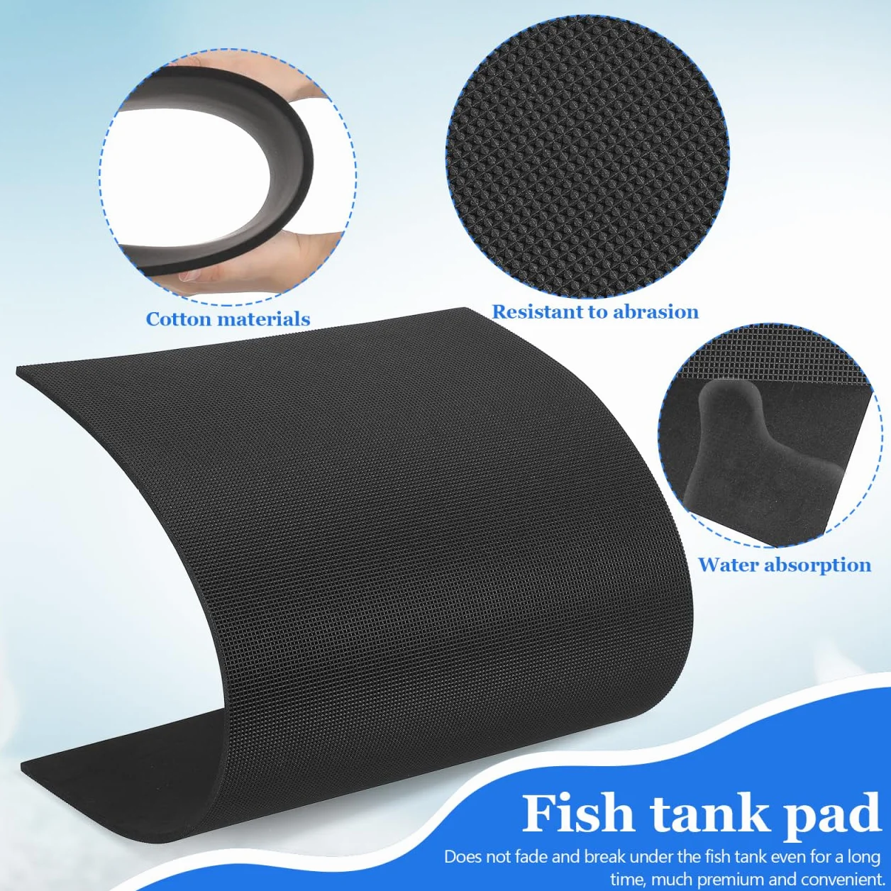 Homoyoyo Tapis d'aquarium antidérapant 120 x 50 cm Matériau Durable Protection et Stabilité