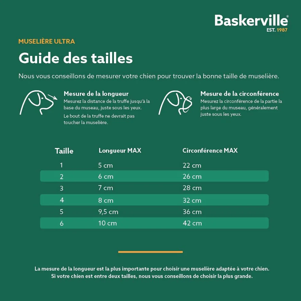 THE COMPANY OF ANIMA Baskerville Ultra Muselière pour Chien Noir 5 Retriever
