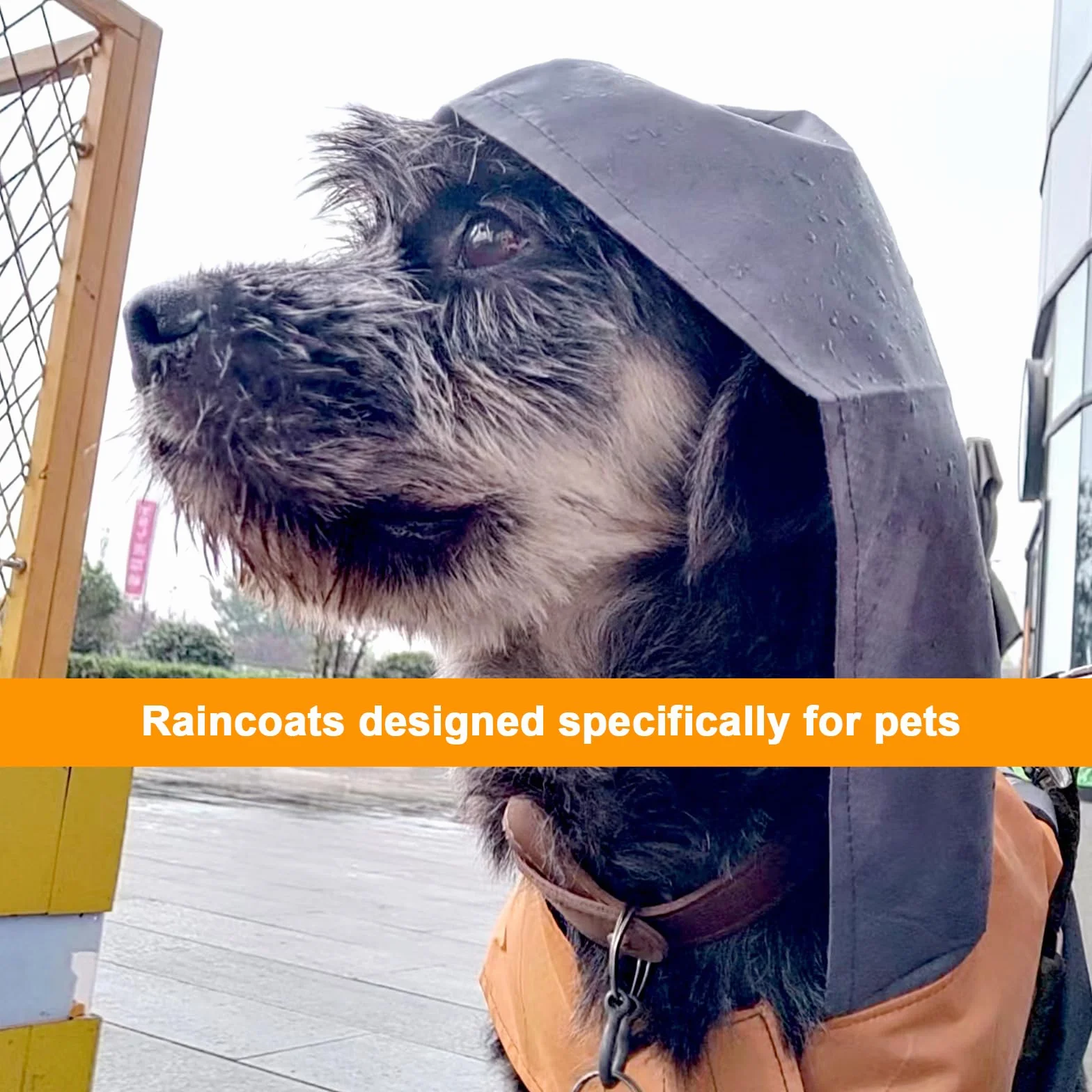 Imperméable pour chien avec capuche bandes réfléchissantes ultra-léger respirant petite moyenne grande taille