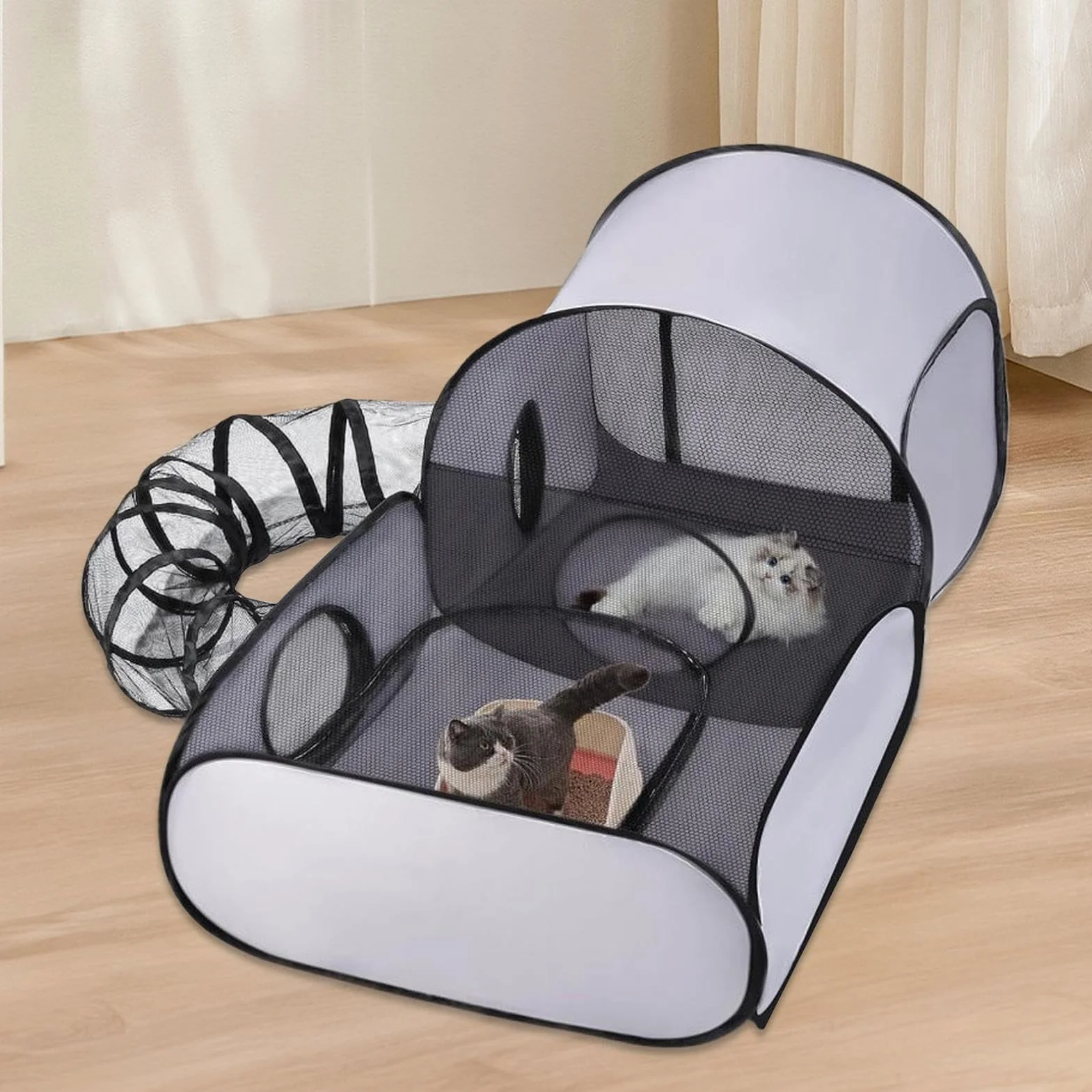 Enclos pour Chats Extérieur Pliable avec Tente de Jeu pour Chaton Chiot Petits Animaux