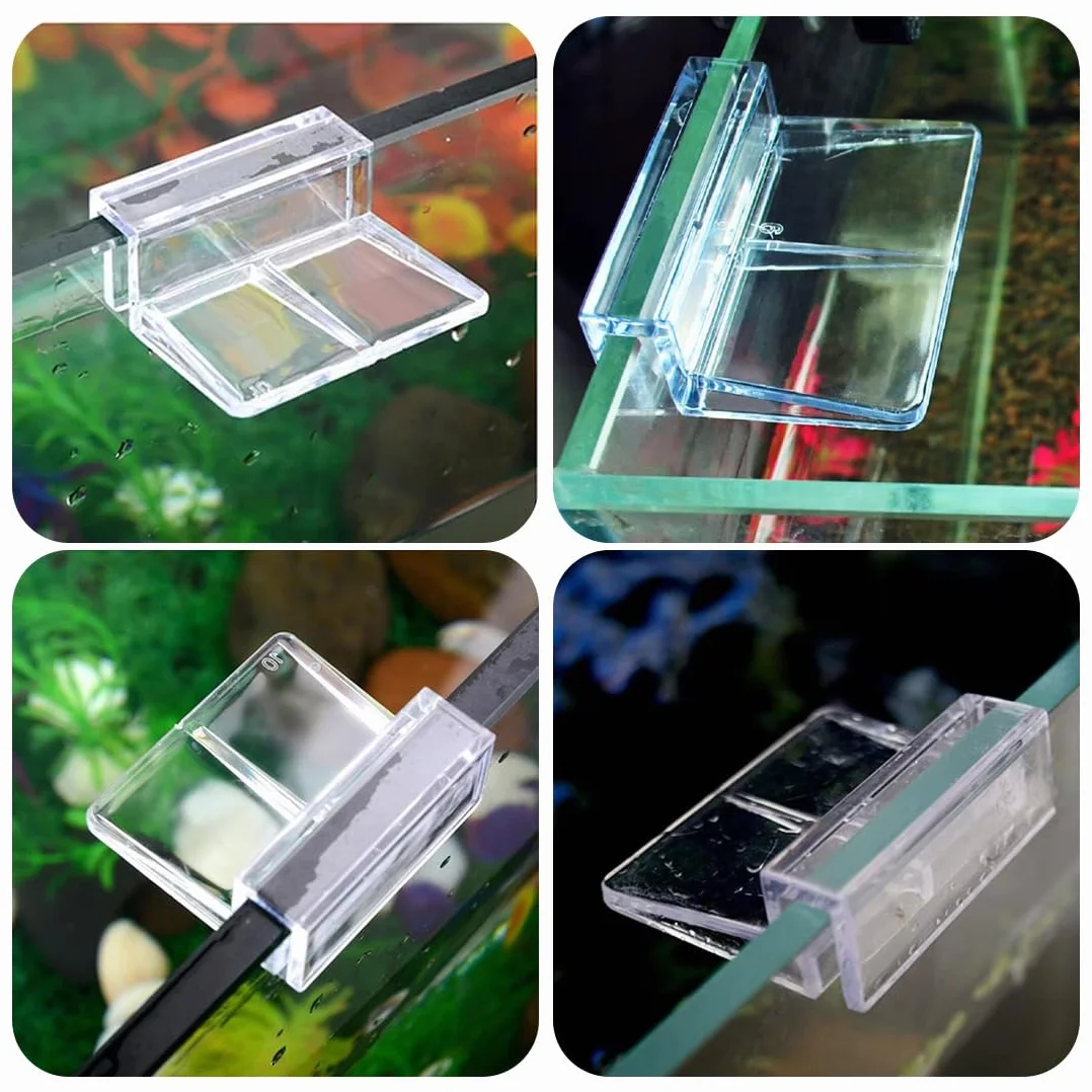 Couvercles pour aquarium Lot de 8 clips support en acrylique universel 6 mm 8 mm