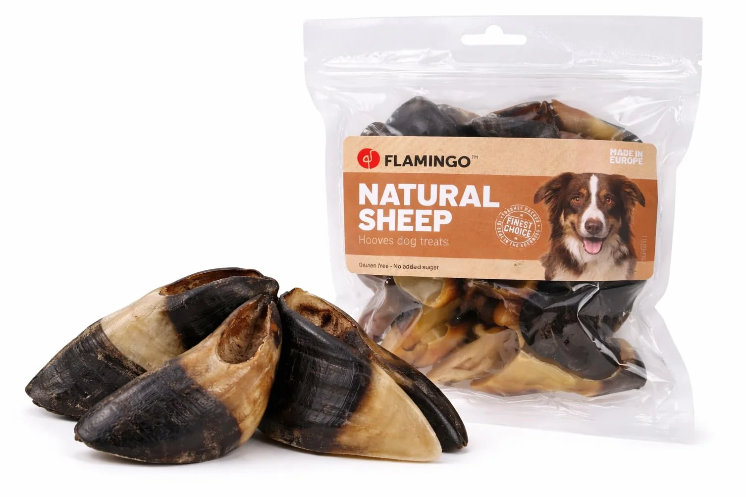Friandises pour Chien Nature Sabots de Mouton 200 g sans Gluten sans Sucres Ajoutés