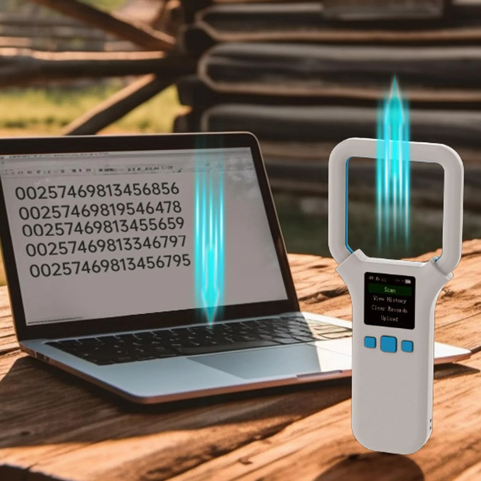Scanner de puces pour Animaux de Compagnie, 134,2 kHz 125 kHz à Double fréquence Plastique Portable Rechargeable de Recharge de lecteurs d'animaux Distance de Balayage et