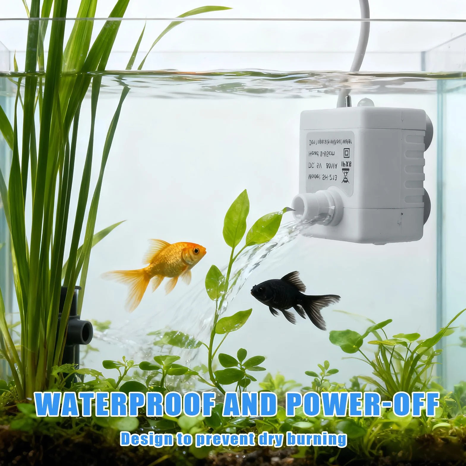 Pompe Fontaine à Eau Chat Rechange Mini Pompes Filtre Aquarium Silencieuse Débit Réglable Universelle