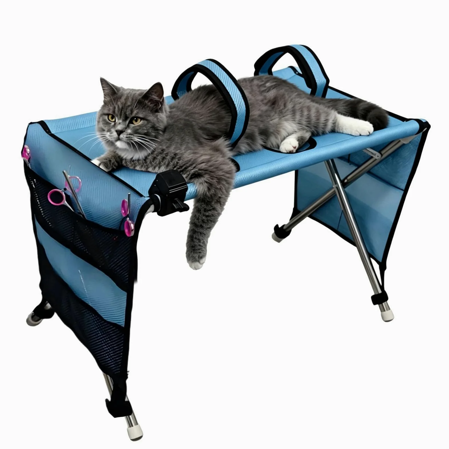Hamac Toilettage Chat Capacité Poids 13,6 Kg Harnais Table Toilettage Chat | Hamac Bain Pour Chiot Pour Maison Intérieur Vétérinaire Après-Promenade Appartement Salle De Bain Chenil
